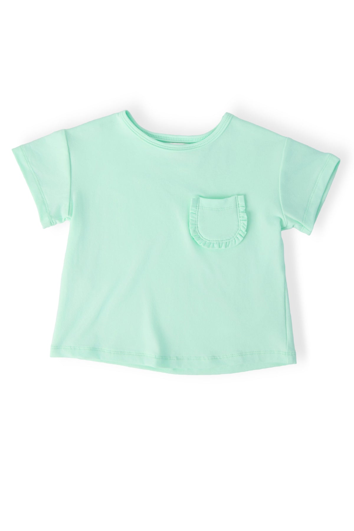 Pastel Green Ruffle Pocket Tee 1