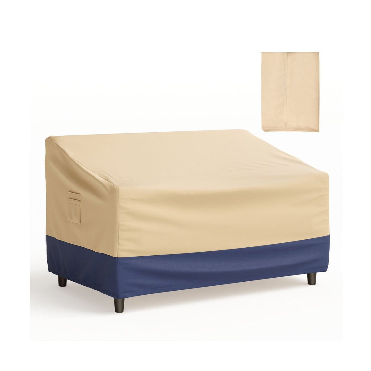 Patio Furniture Cover with Padded Handle and Click-Close Straps 4