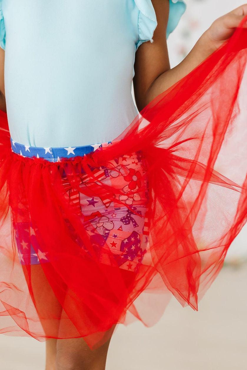 SALE Patriotic Patchwork Tutu Shorts 1