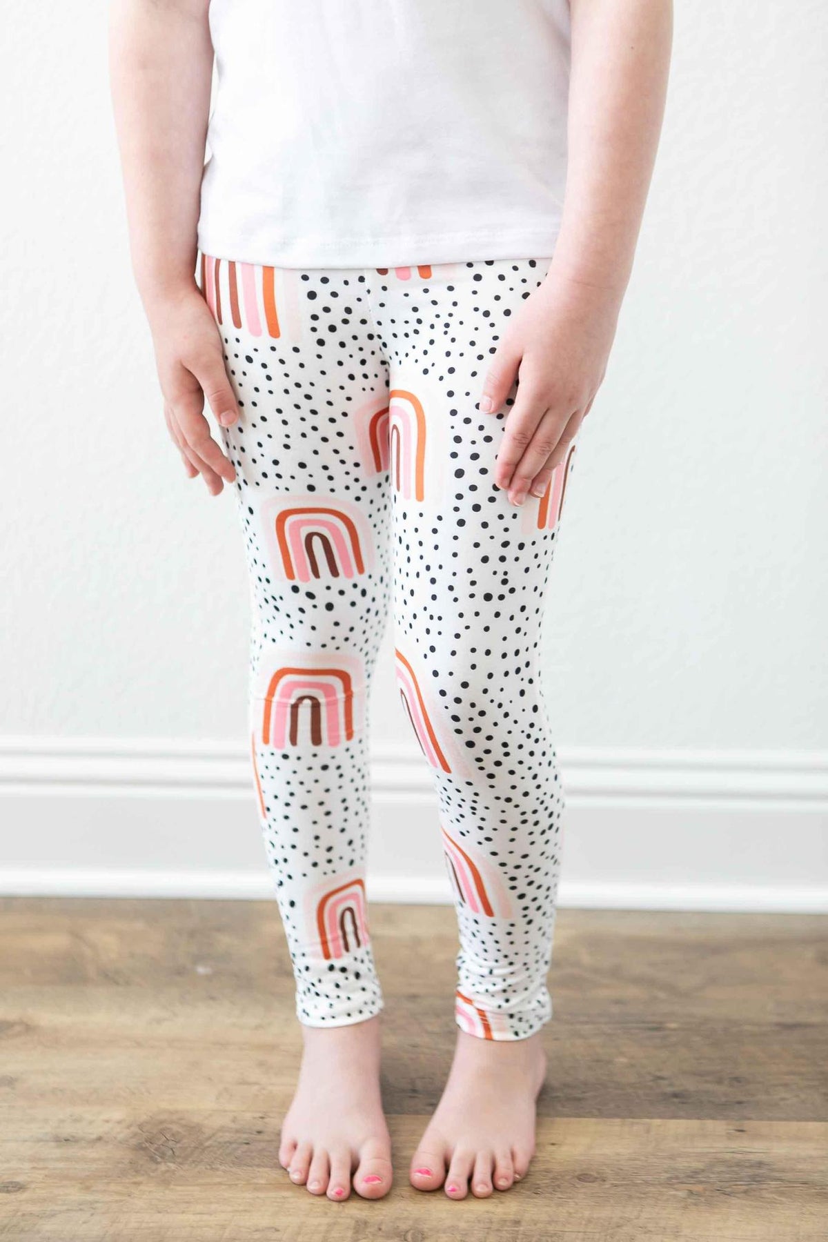 Peach Rainbow Leggings 2