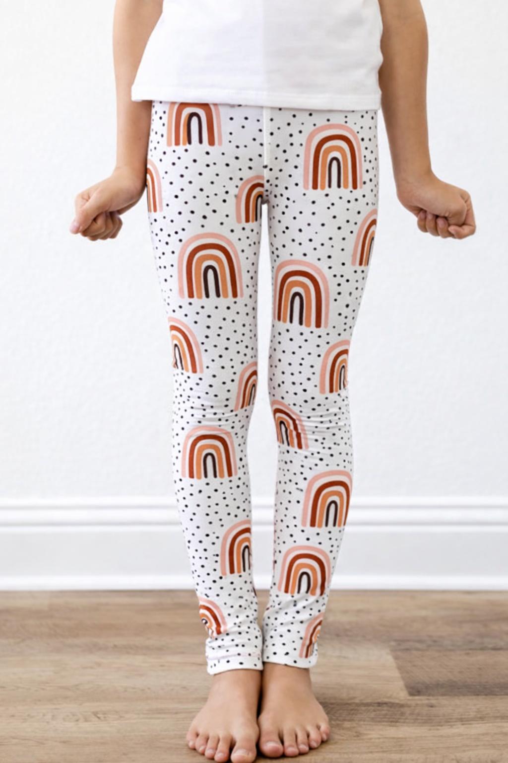 Peach Rainbow Leggings 3