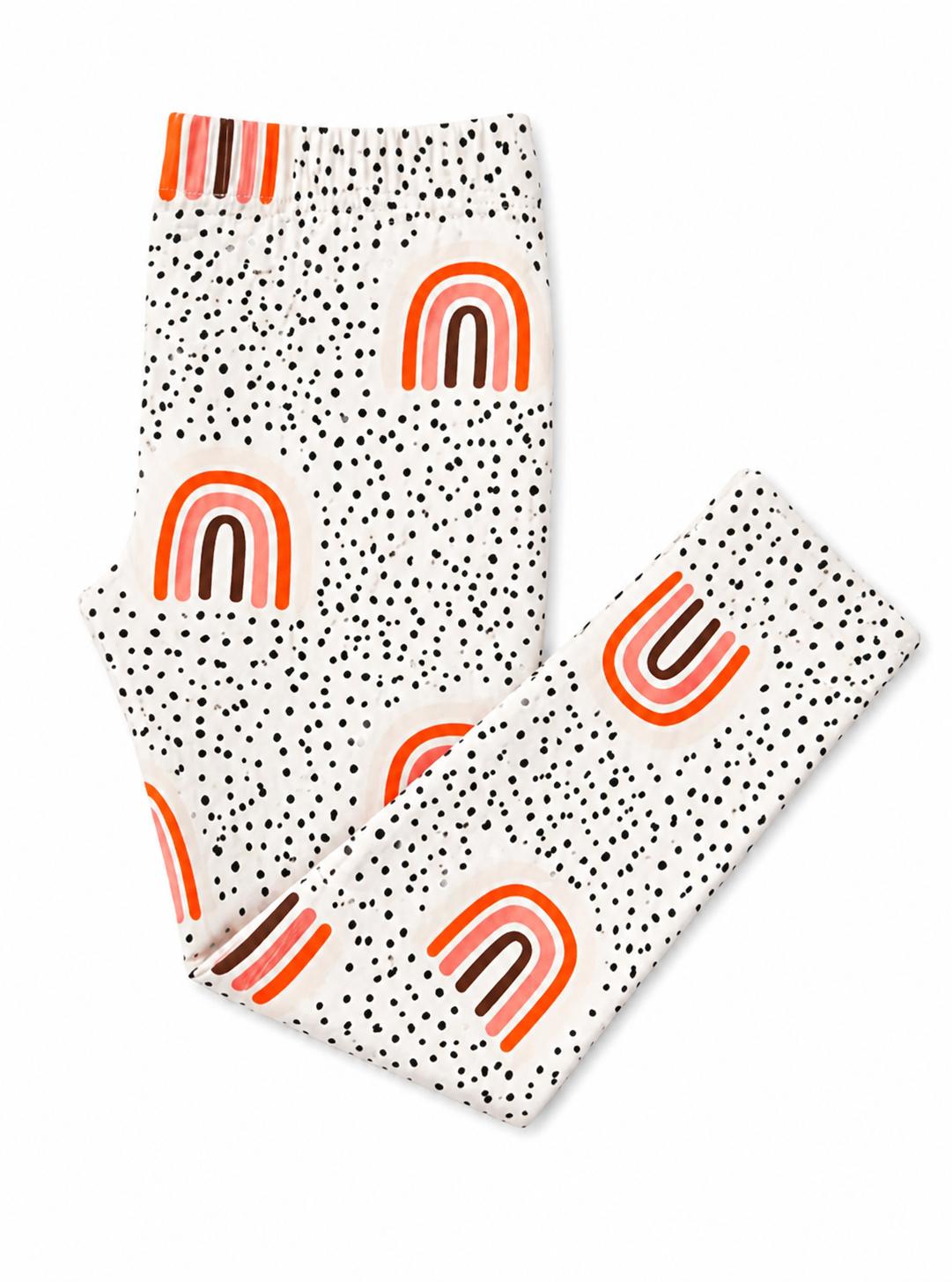 Peach Rainbow Leggings 1