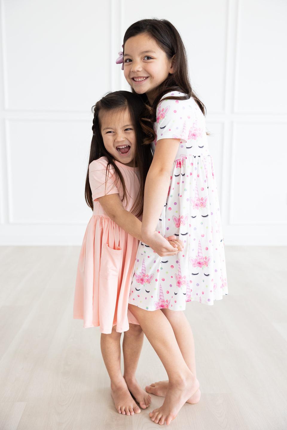 Peach S/S Pocket Twirl Dress 4