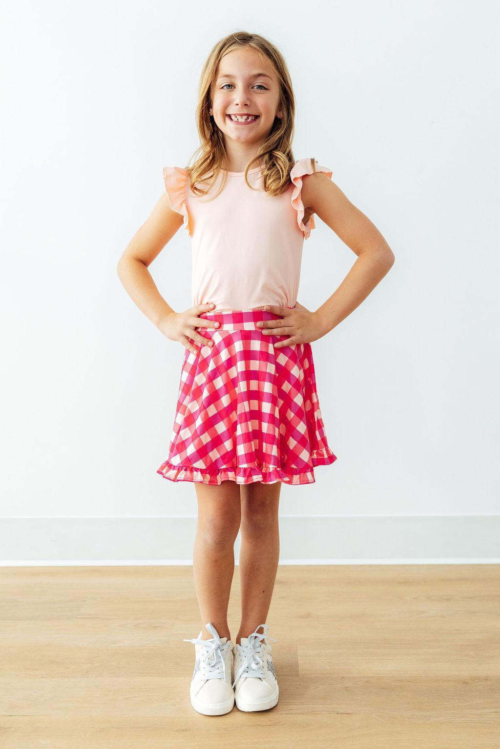 Peach S/S Ruffle Tee 3