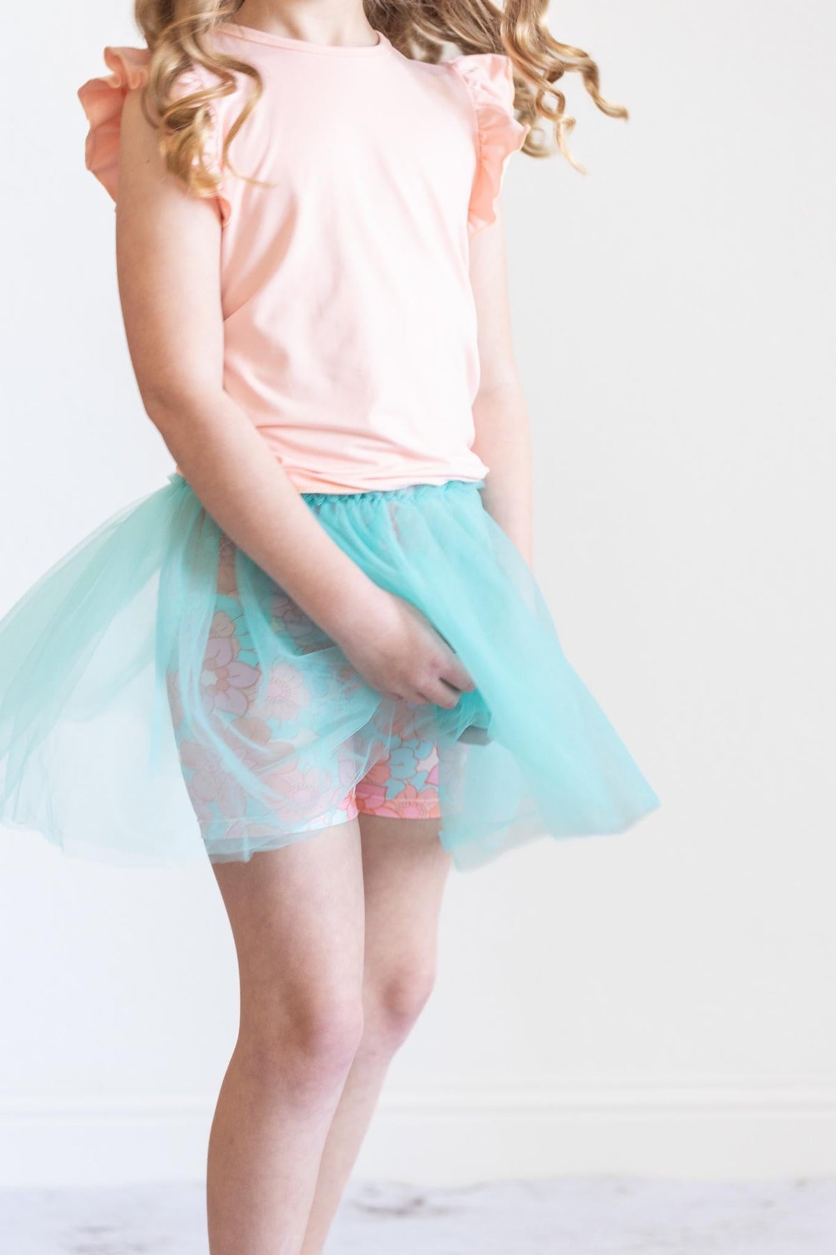 Peach S/S Ruffle Tee 7