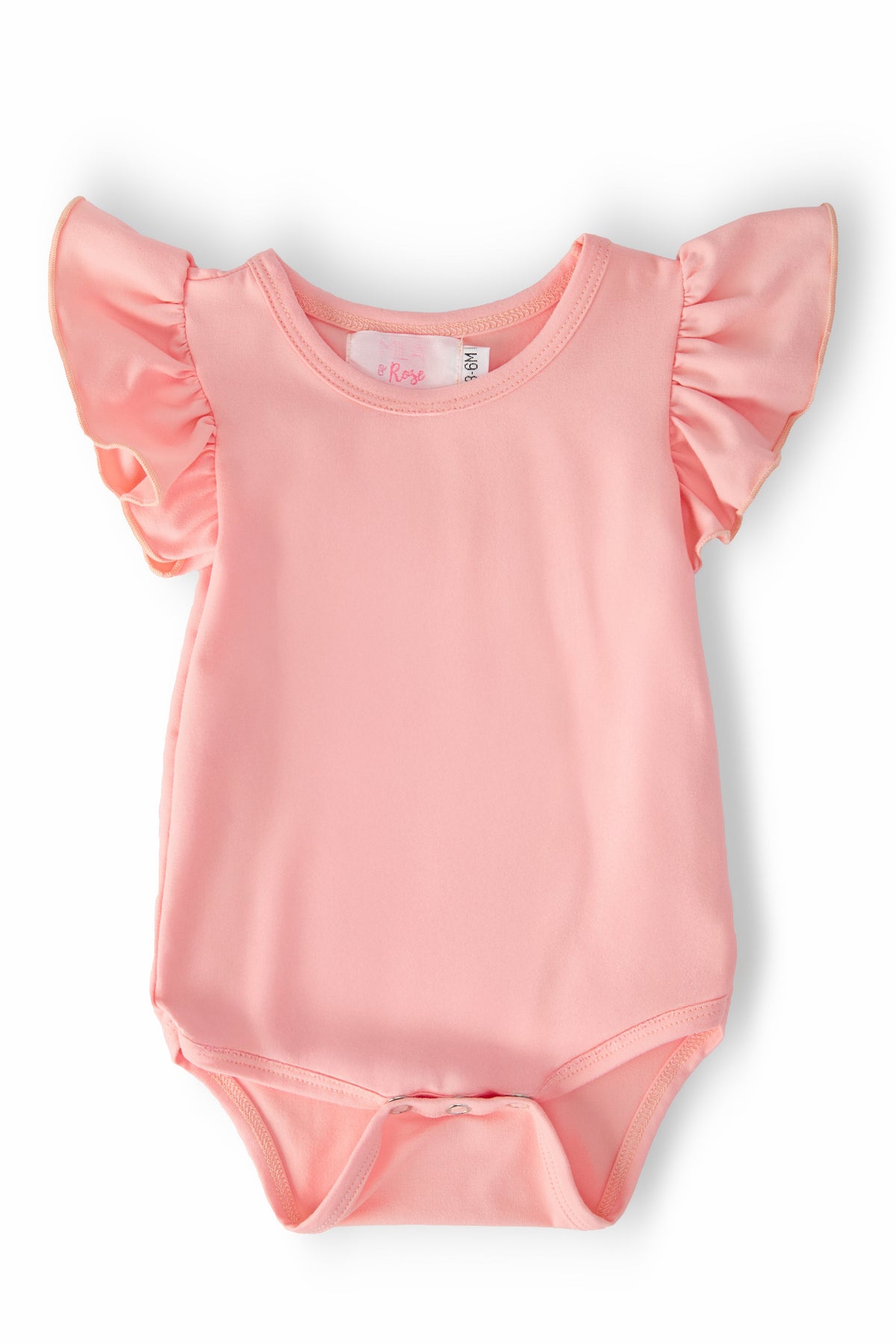 Peach S/S Flutter Bodysuit 1