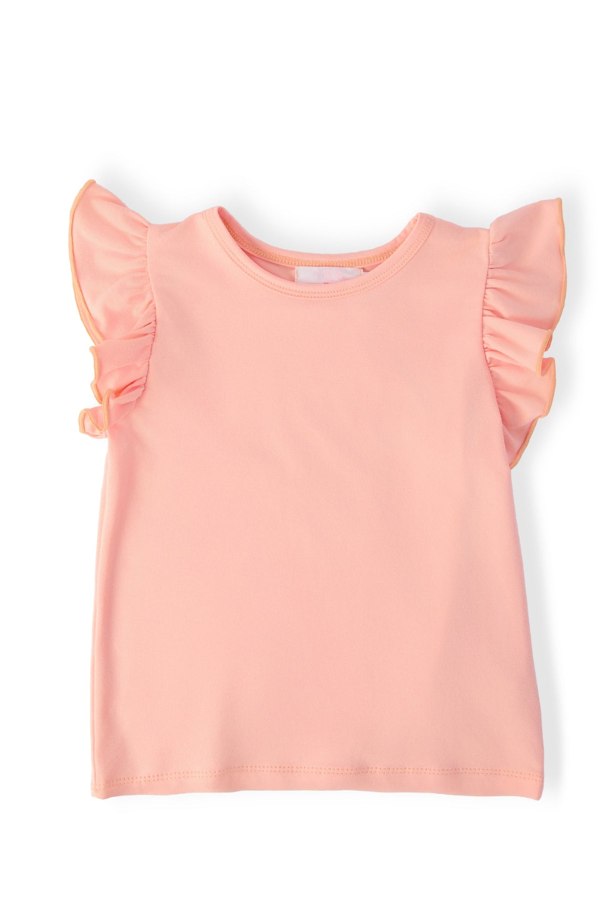 Peach S/S Ruffle Tee 1