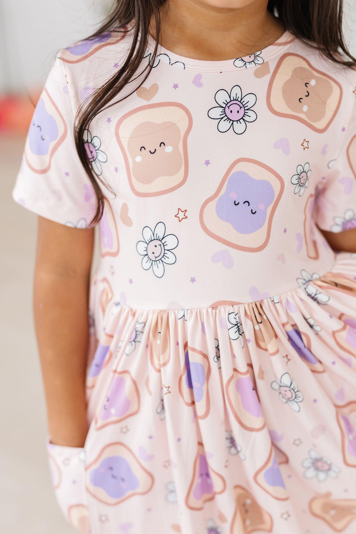 SALE Peanut Butter Jelly Time S/S Pocket Twirl Dress 4