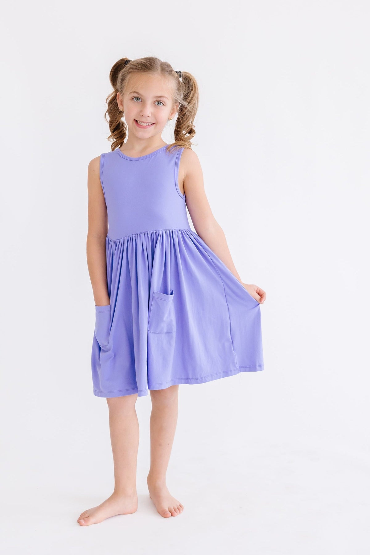 Periwinkle Pocket Tank Twirl Dress 3