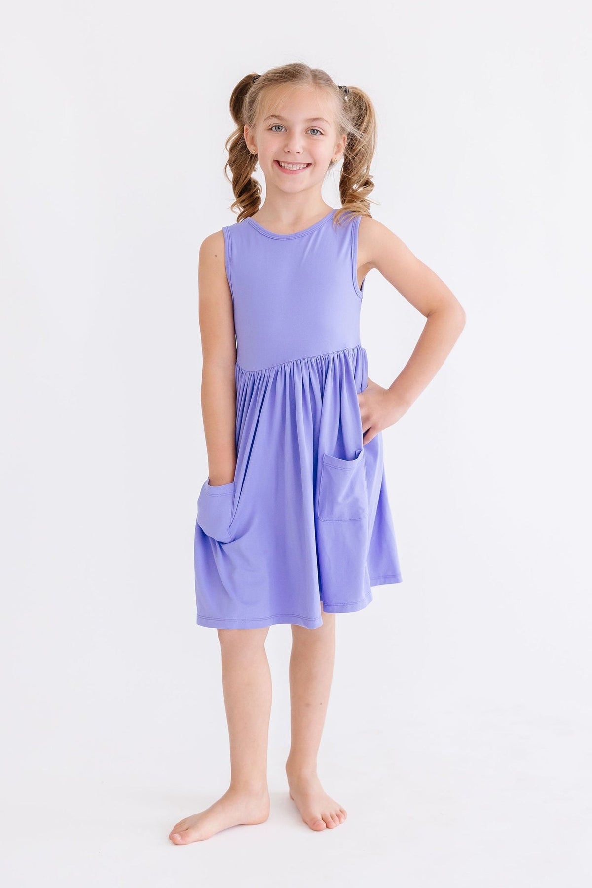 Periwinkle Pocket Tank Twirl Dress 5