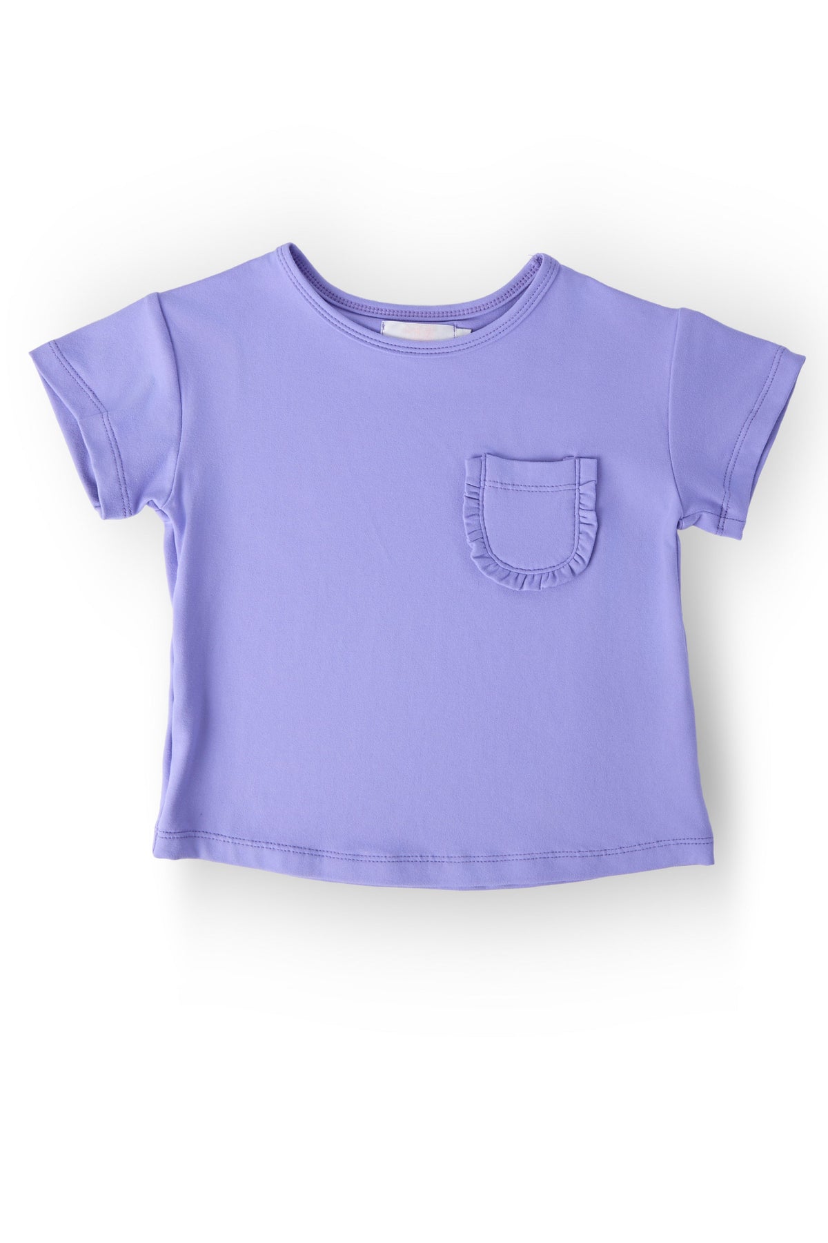 Periwinkle Ruffle Pocket Tee 1