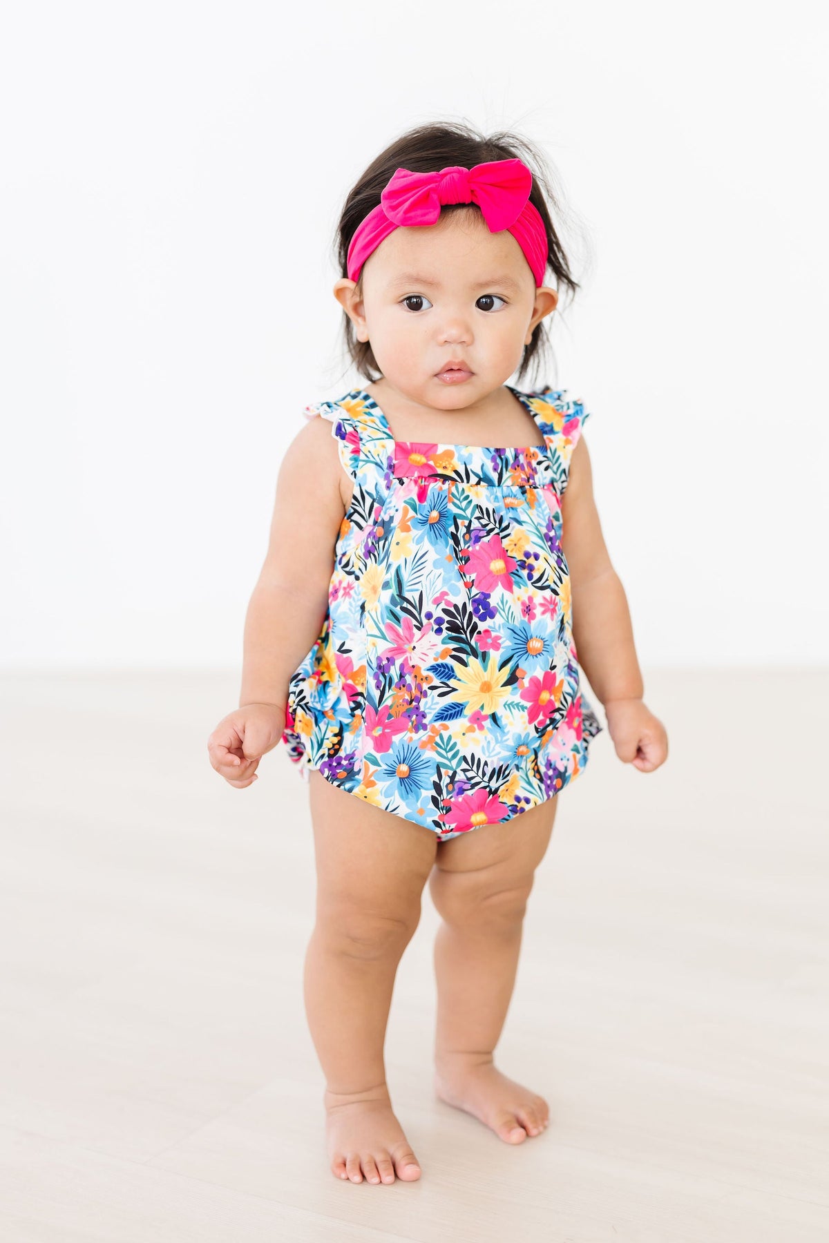 Petal Paradise Ruffle Cross Back Romper 2