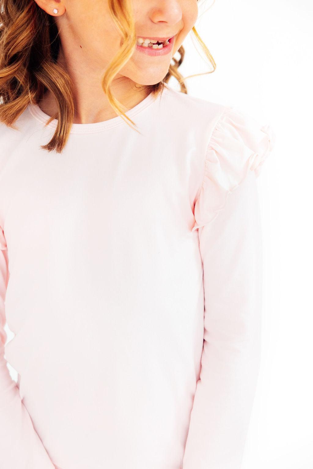Petal Pink L/S Ruffle Tee 3