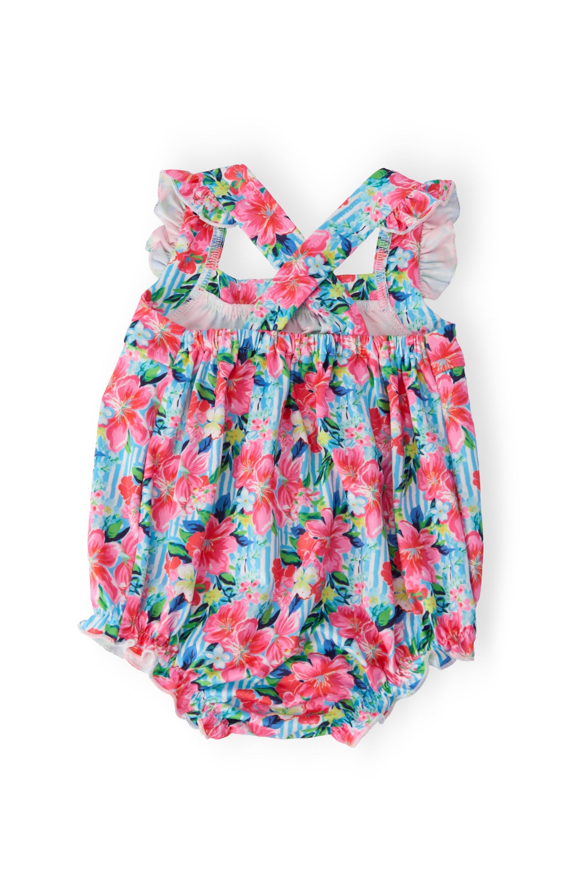 Petals in Paradise Ruffle Cross Back Romper 2