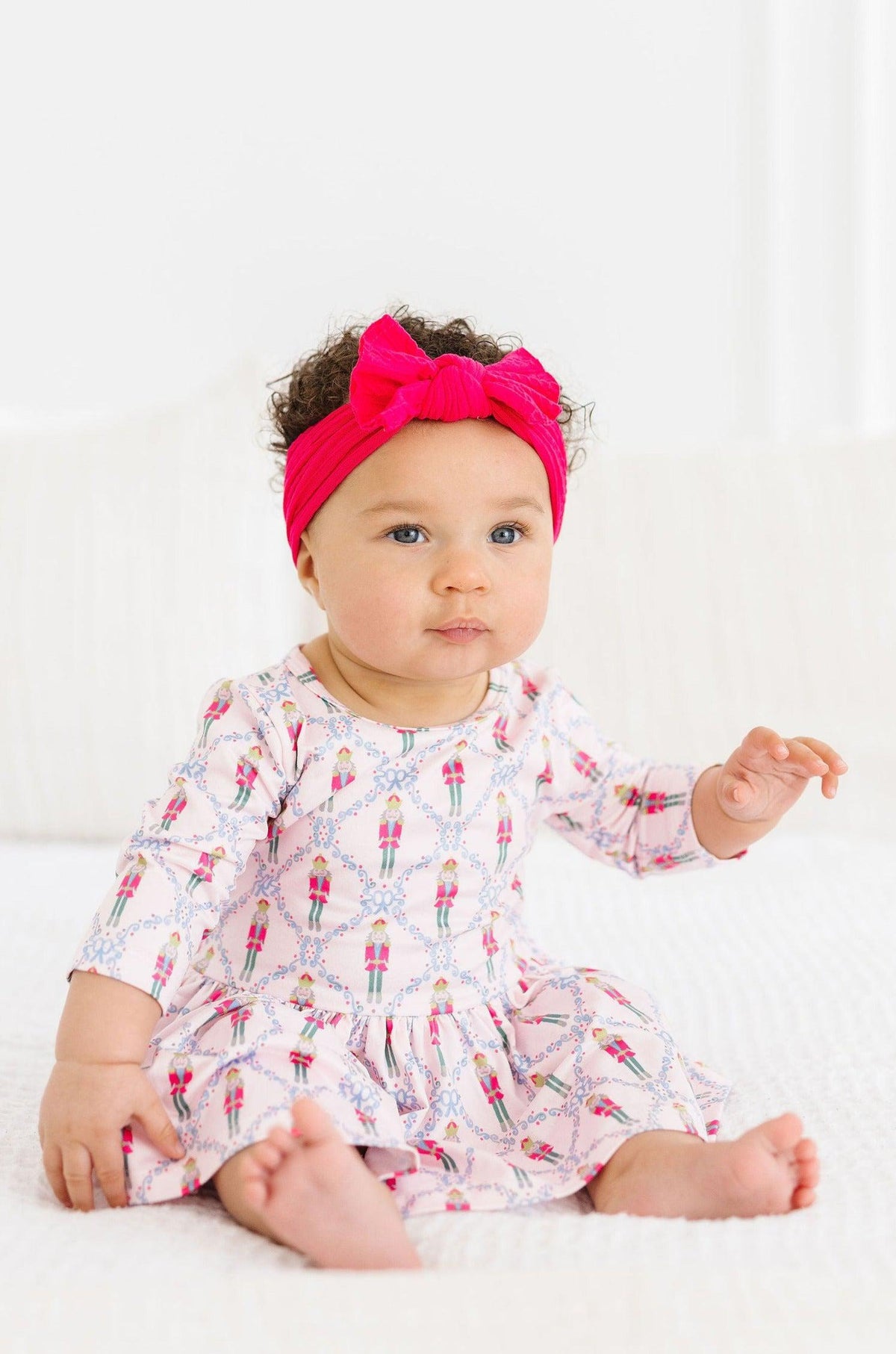 Pink Nutcracker 3/4 Sleeve Twirl Bodysuit 2