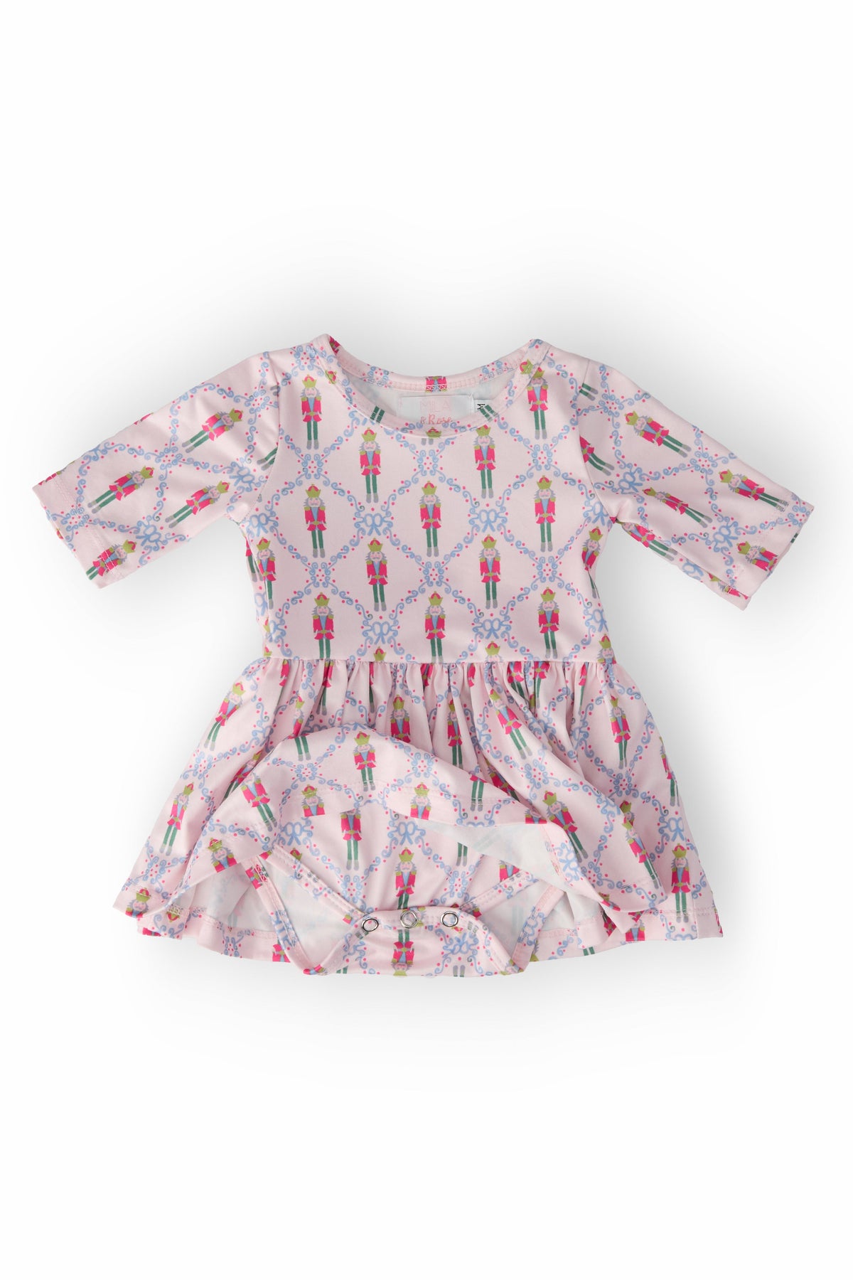 Pink Nutcracker 3/4 Sleeve Twirl Bodysuit 3