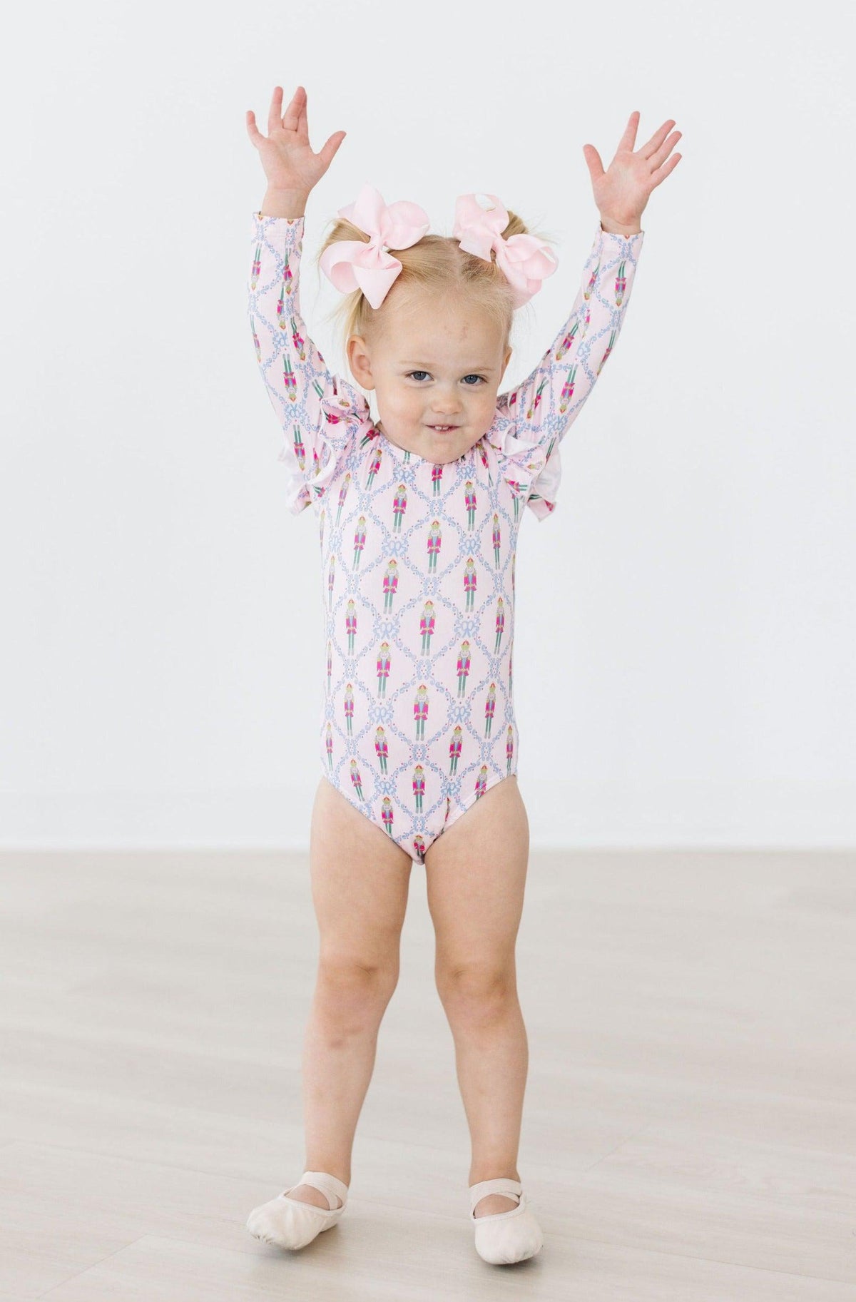 Pink Nutcracker L/S Flutter Sleeve Leotard 2