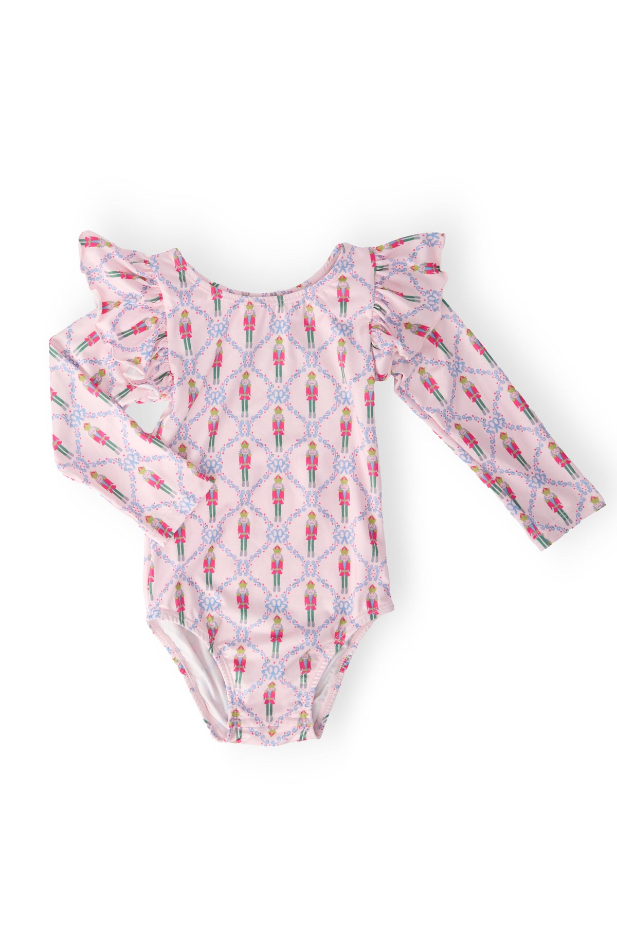 Pink Nutcracker L/S Flutter Sleeve Leotard 1