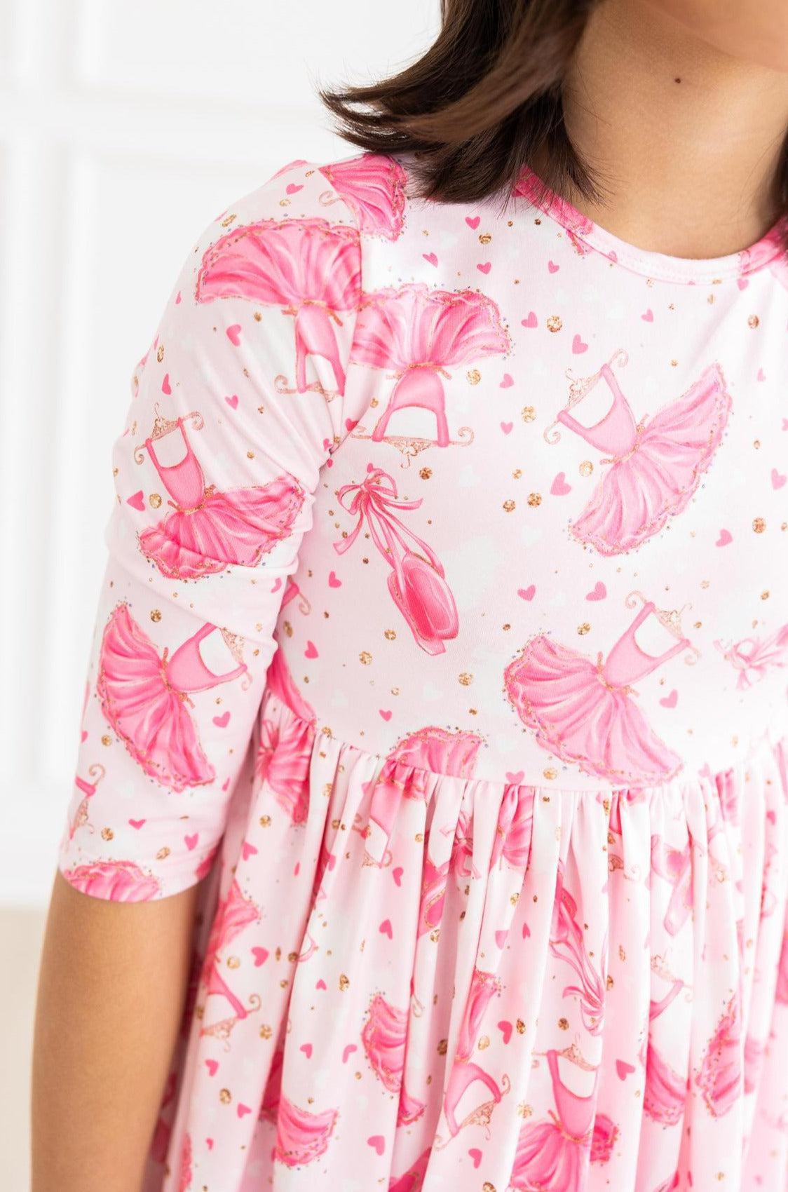 Pirouette 3/4 Sleeve Pocket Twirl Dress 2
