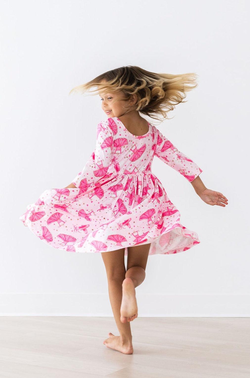 Pirouette 3/4 Sleeve Pocket Twirl Dress 1