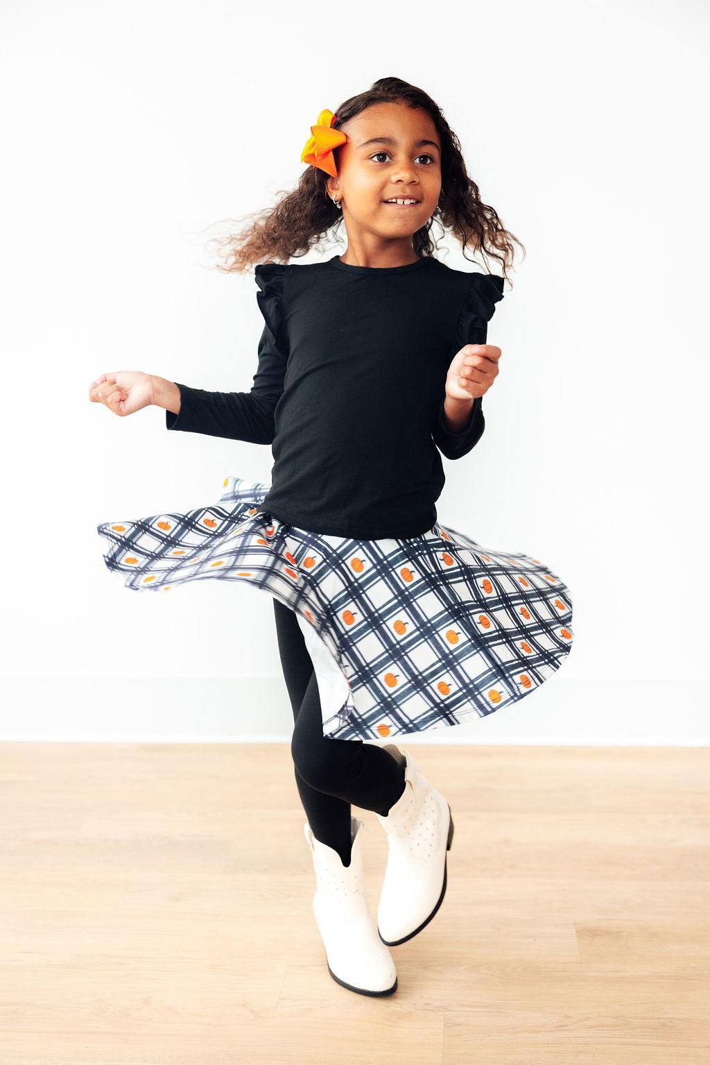 Plaid Pumpkins Twirl Skegging 2