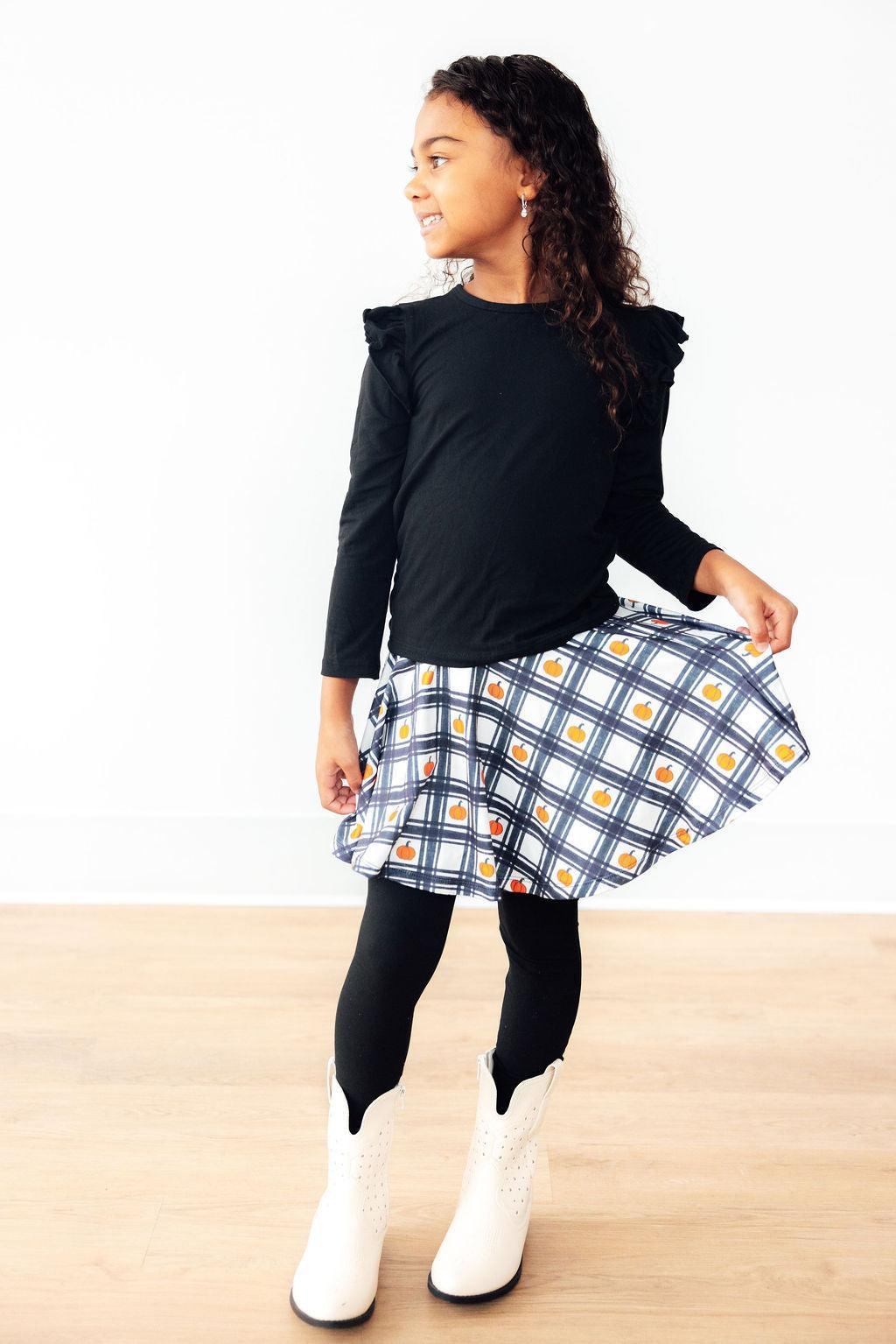 Plaid Pumpkins Twirl Skegging 3