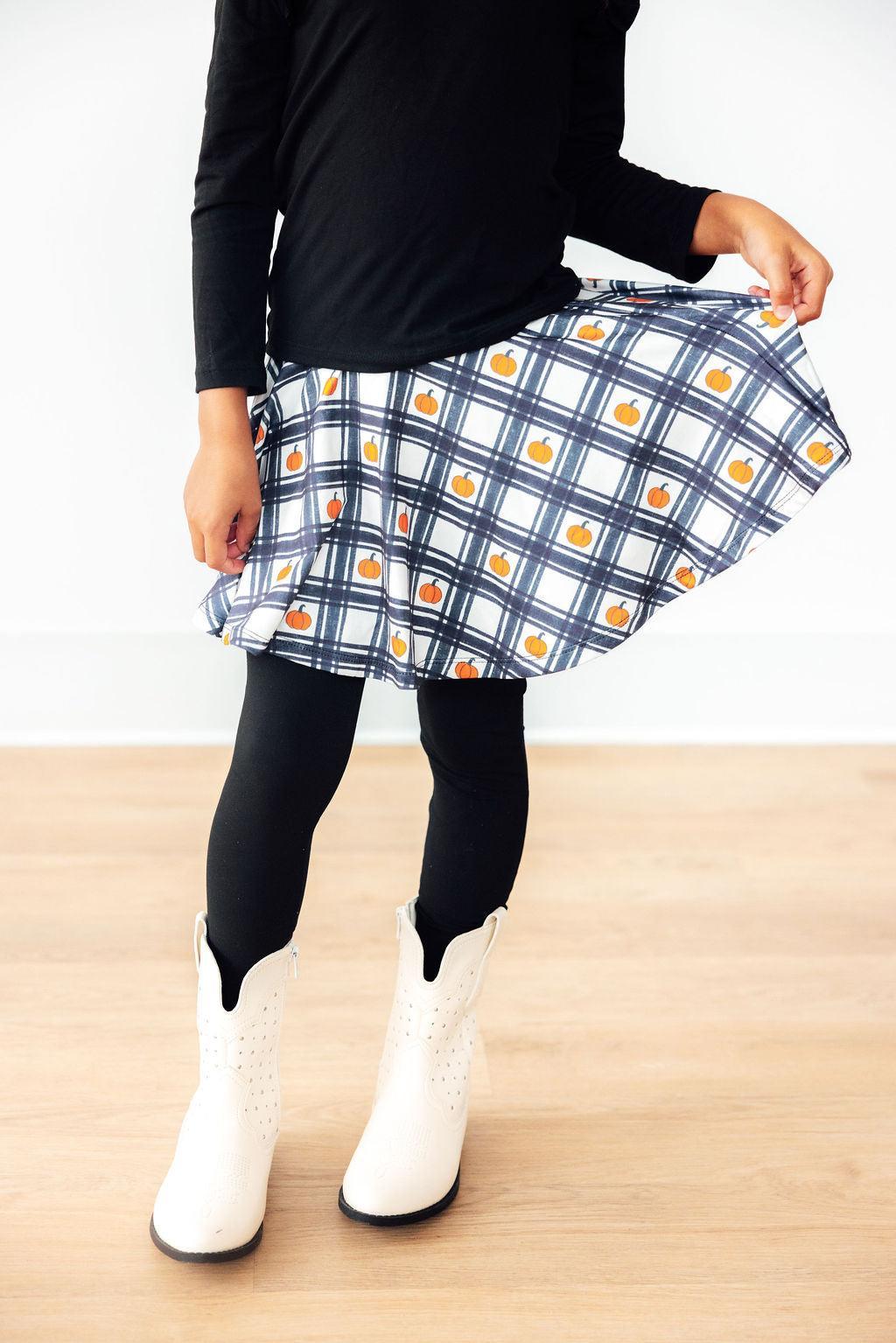 Plaid Pumpkins Twirl Skegging 1