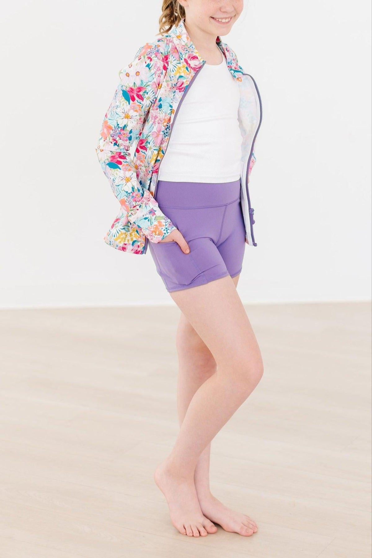 SALE Playful Purple Active Shorty Shorts 5