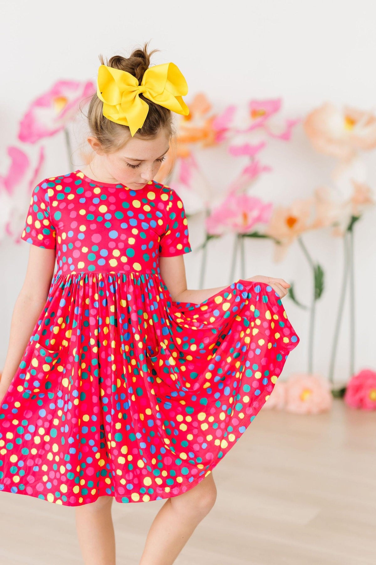 Polka Dot Party S/S Pocket Twirl Dress 2