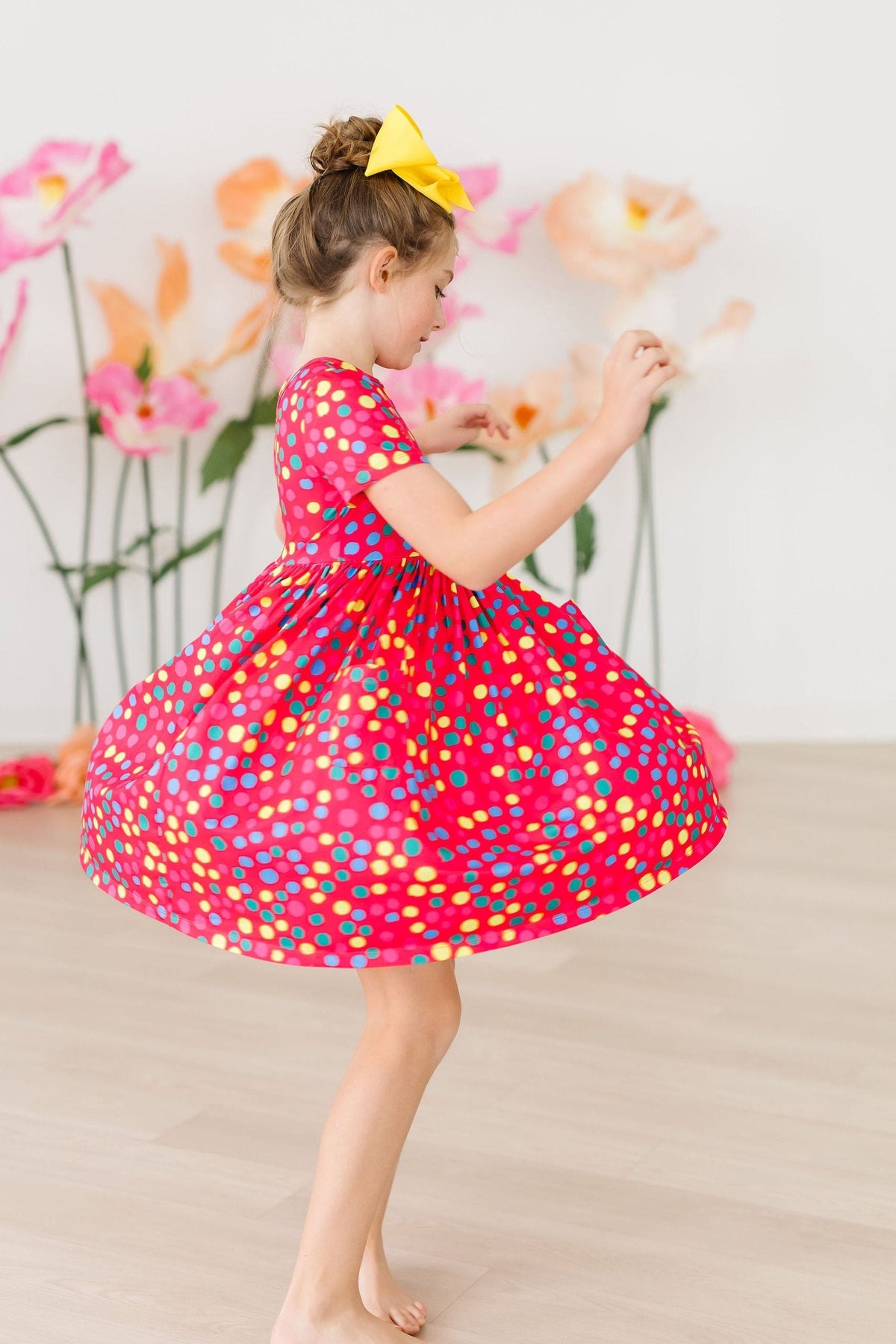 Polka Dot Party S/S Pocket Twirl Dress 4