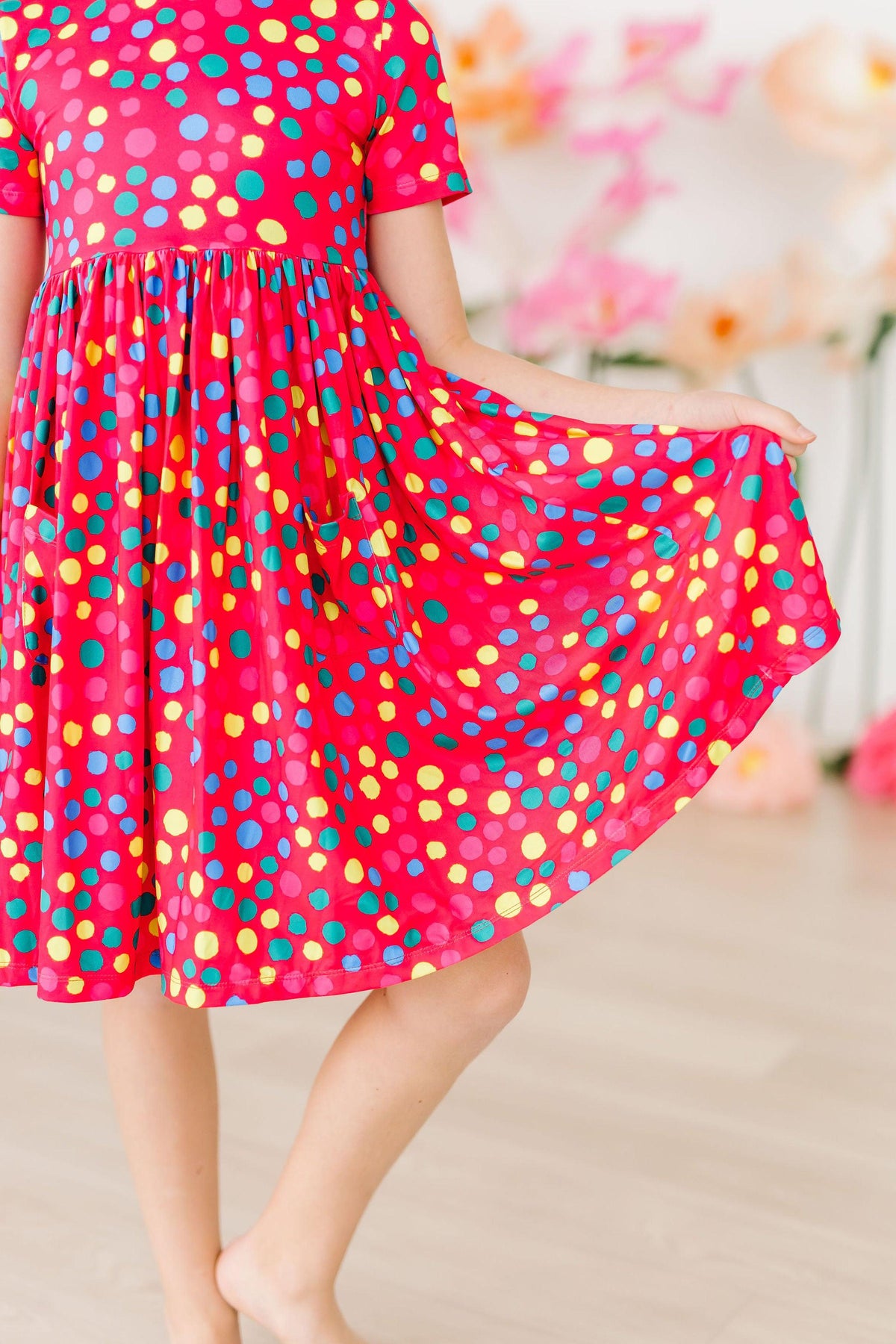 Polka Dot Party S/S Pocket Twirl Dress 5