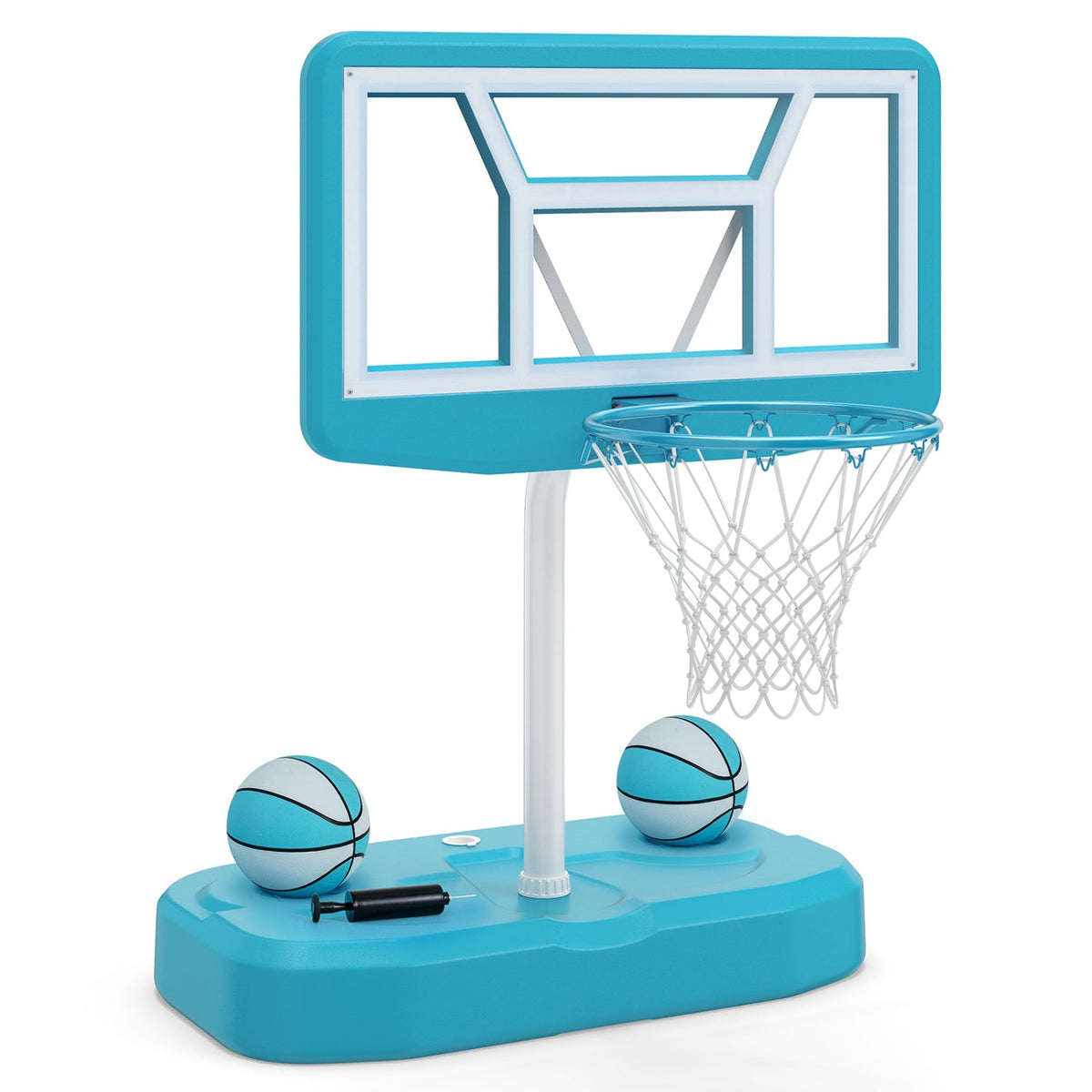 Pool Basketball Hoop Set with 2 Balls and Pump 3