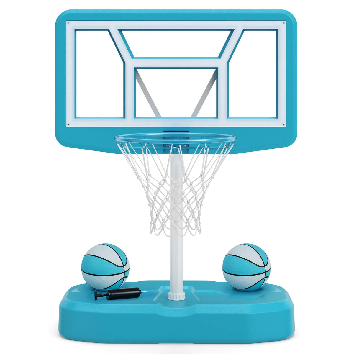Pool Basketball Hoop Set with 2 Balls and Pump 4