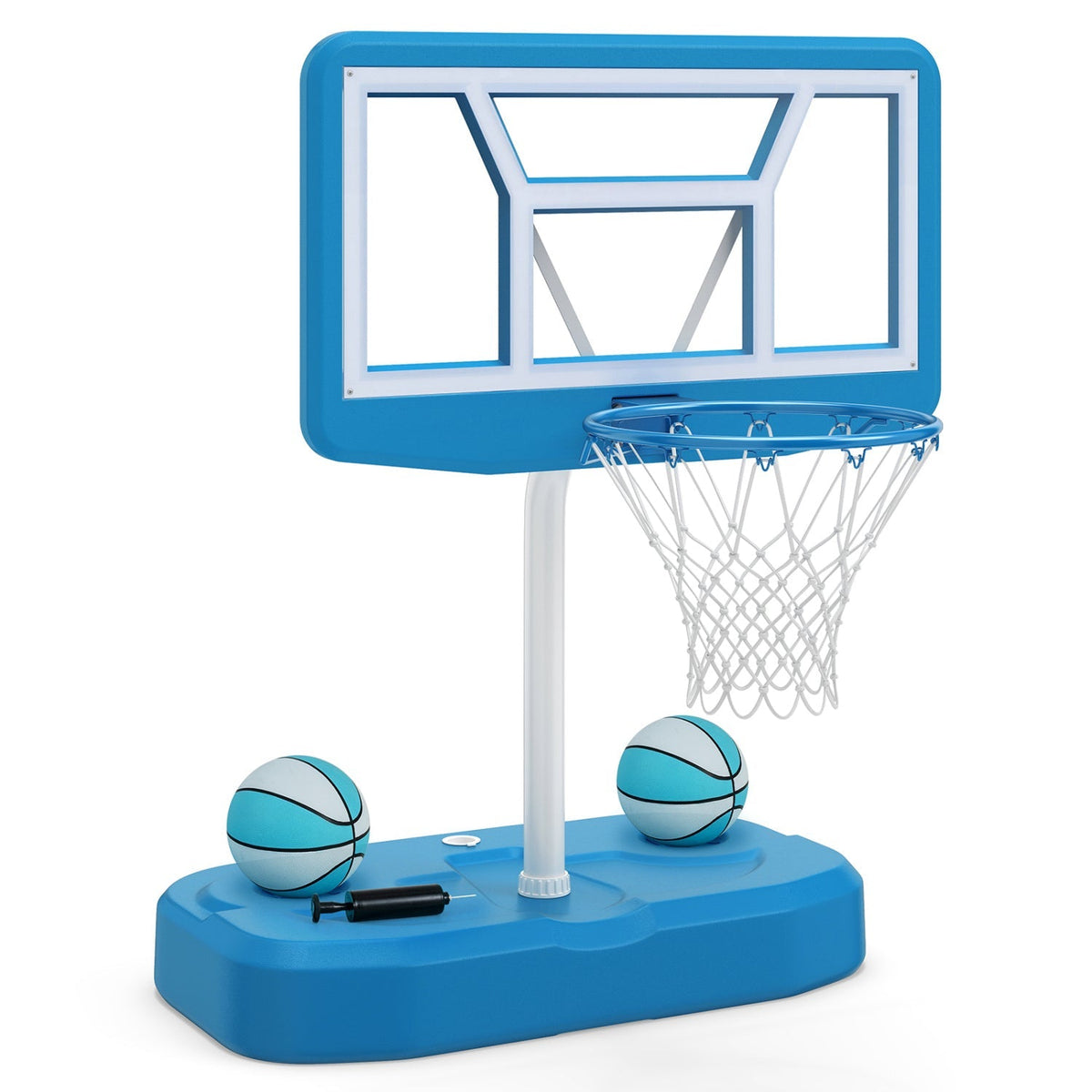 Pool Basketball Hoop Set with 2 Balls and Pump 11