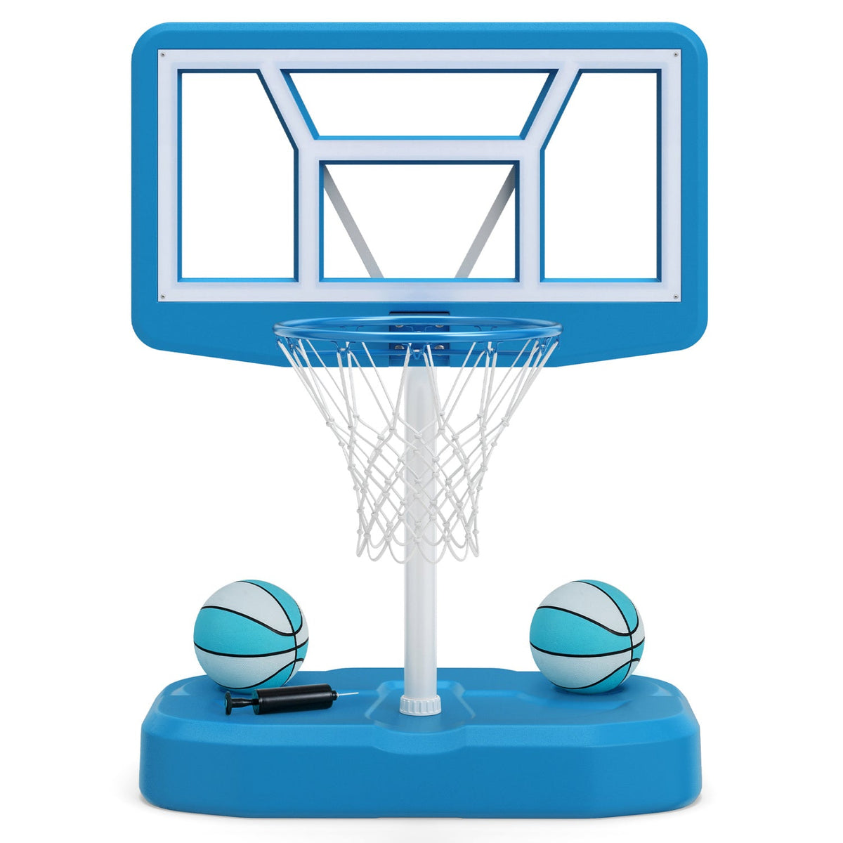 Pool Basketball Hoop Set with 2 Balls and Pump 12