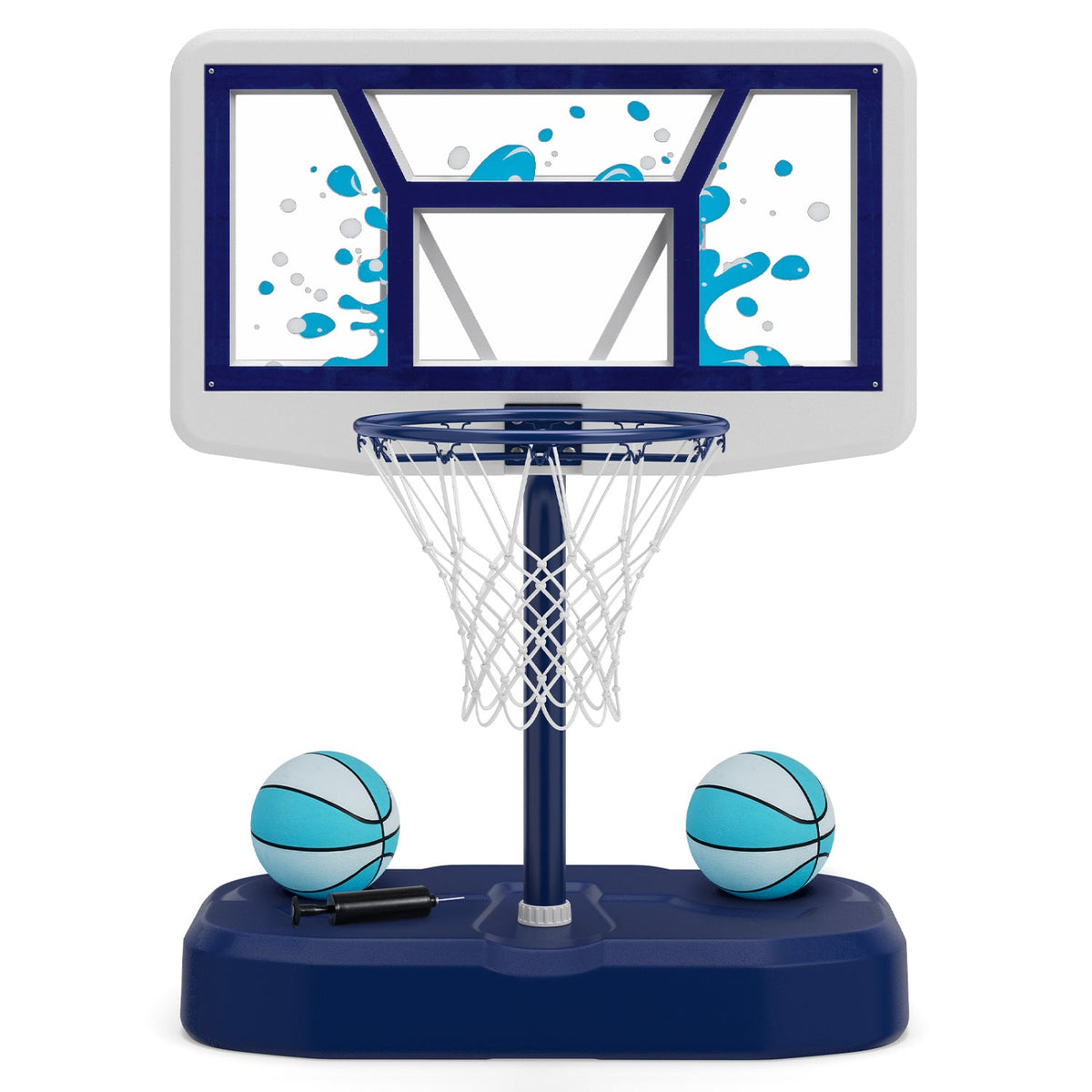 Pool Basketball Hoop Set with 2 Balls and Pump 20
