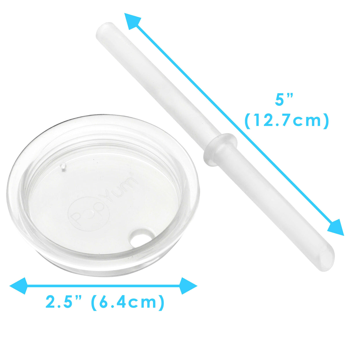 PopYum Silicone Training Cup Replacement Straw and Lid 2