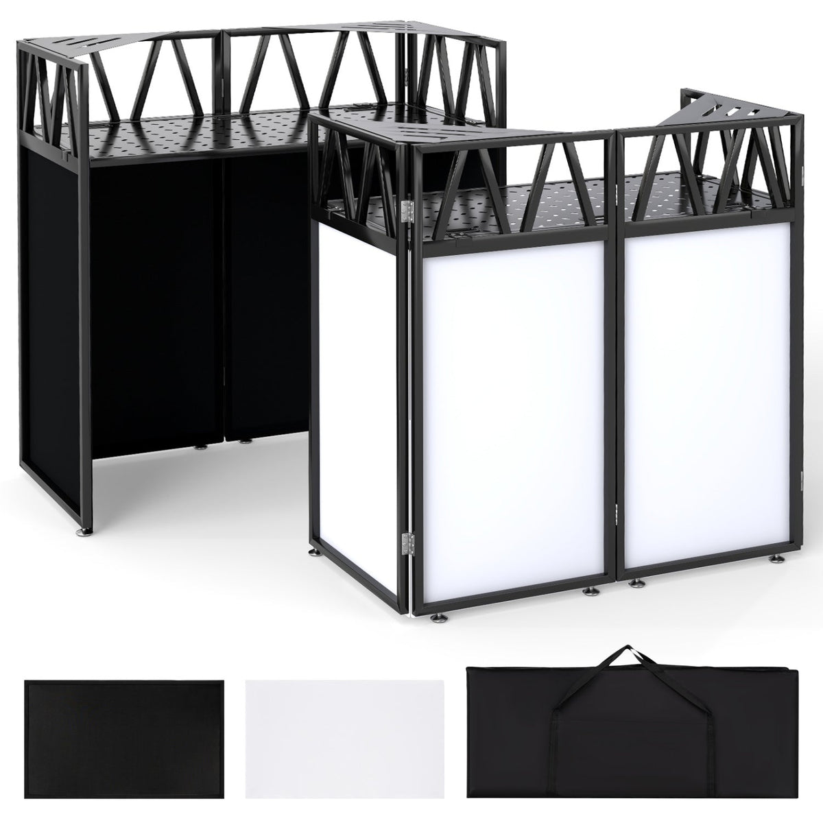 Portable DJ Booth with Black Scrims and Carrying Bag 2