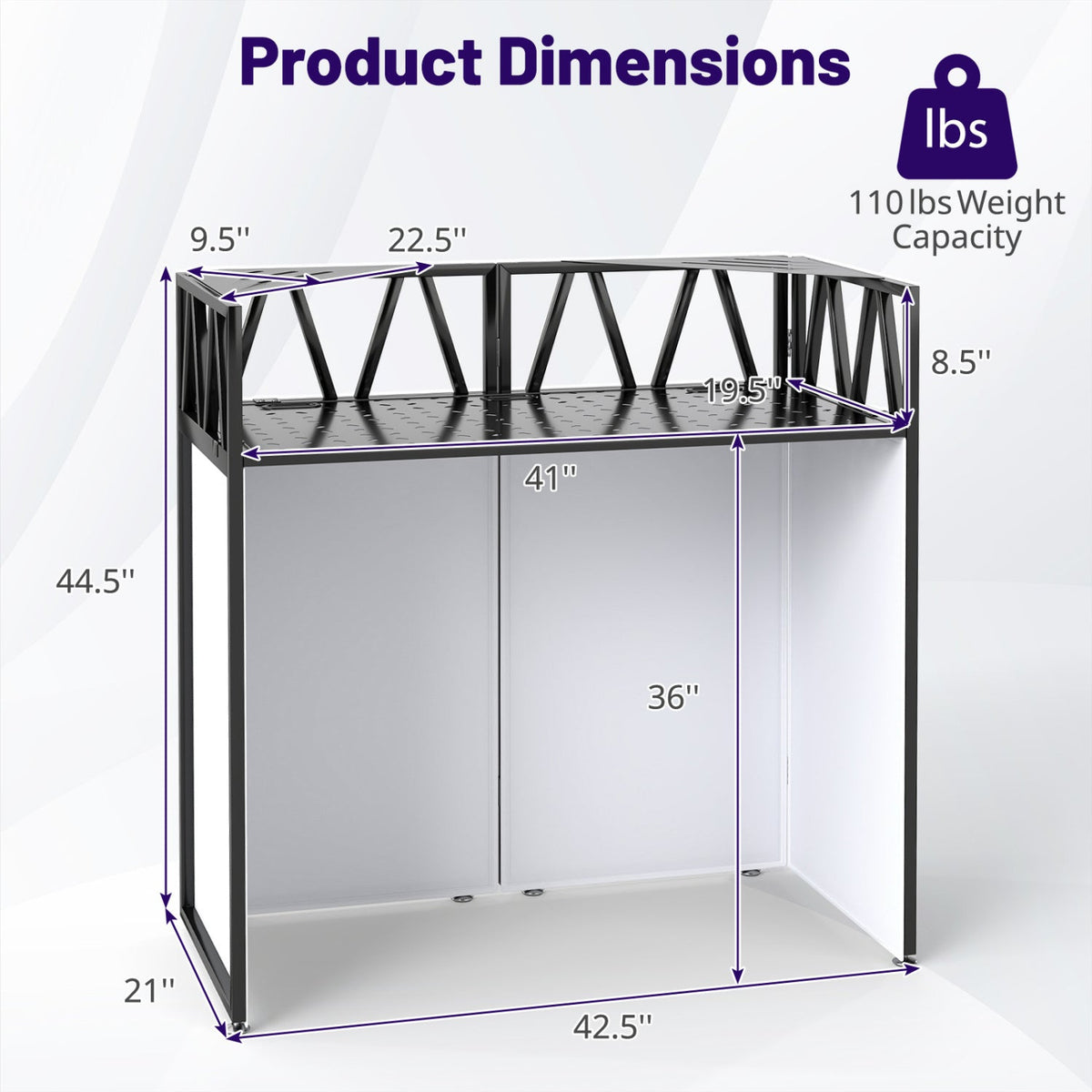 Portable DJ Booth with Black Scrims and Carrying Bag 3