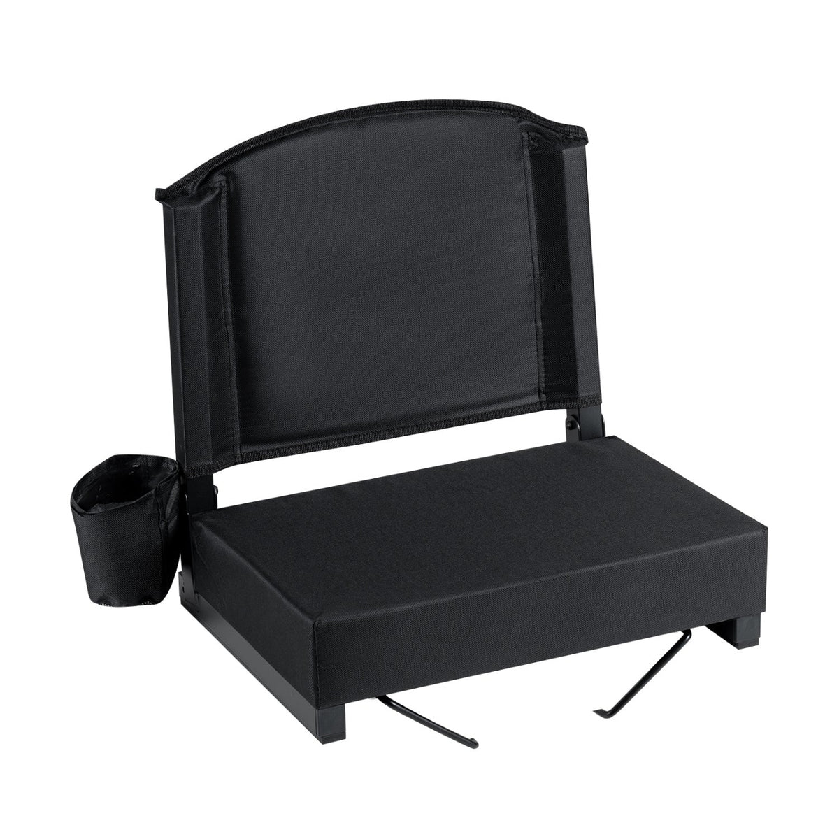 Folding Bleacher Chair with Padded Cushion & Shoulder Strap 1