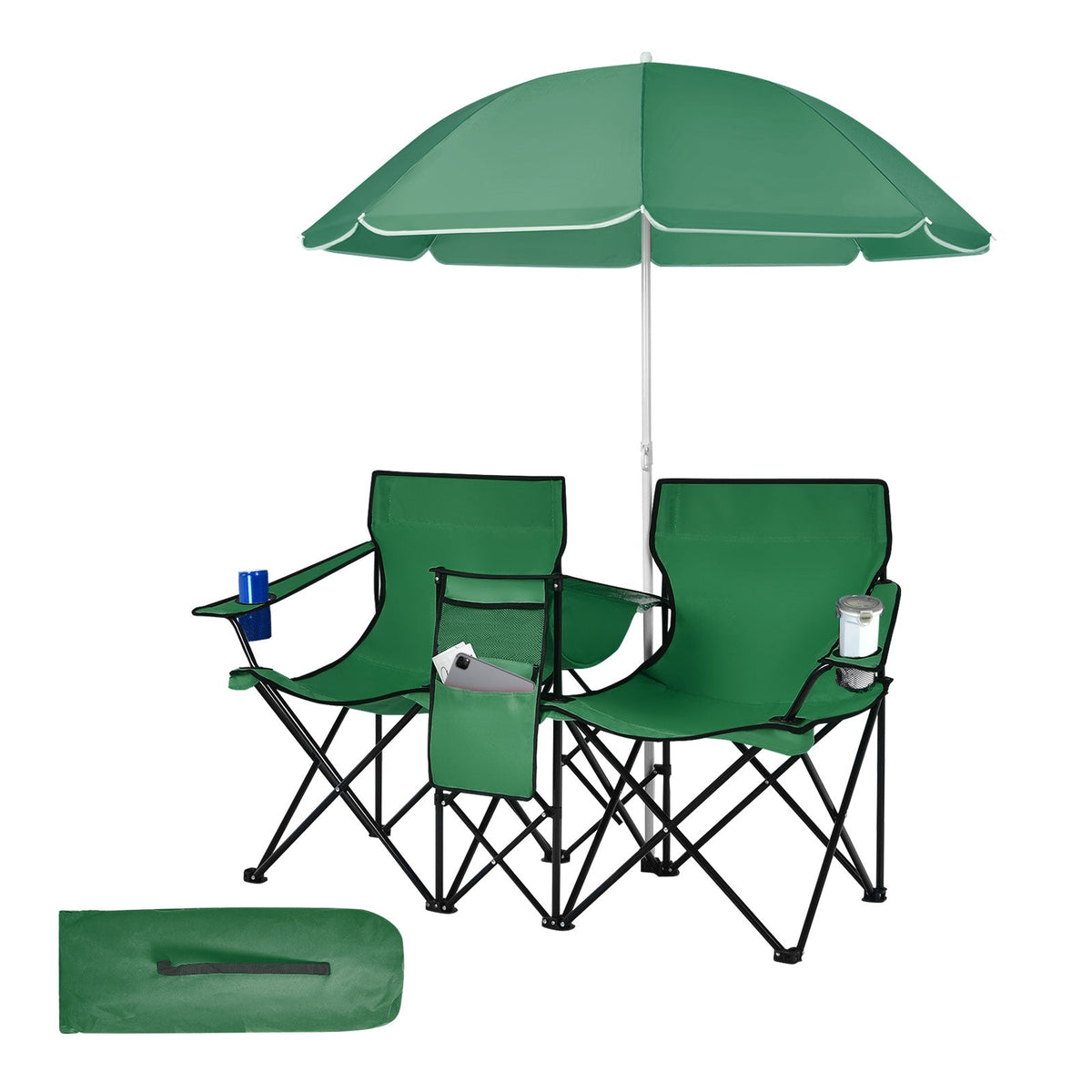 Portable Folding Picnic Double Chair 9