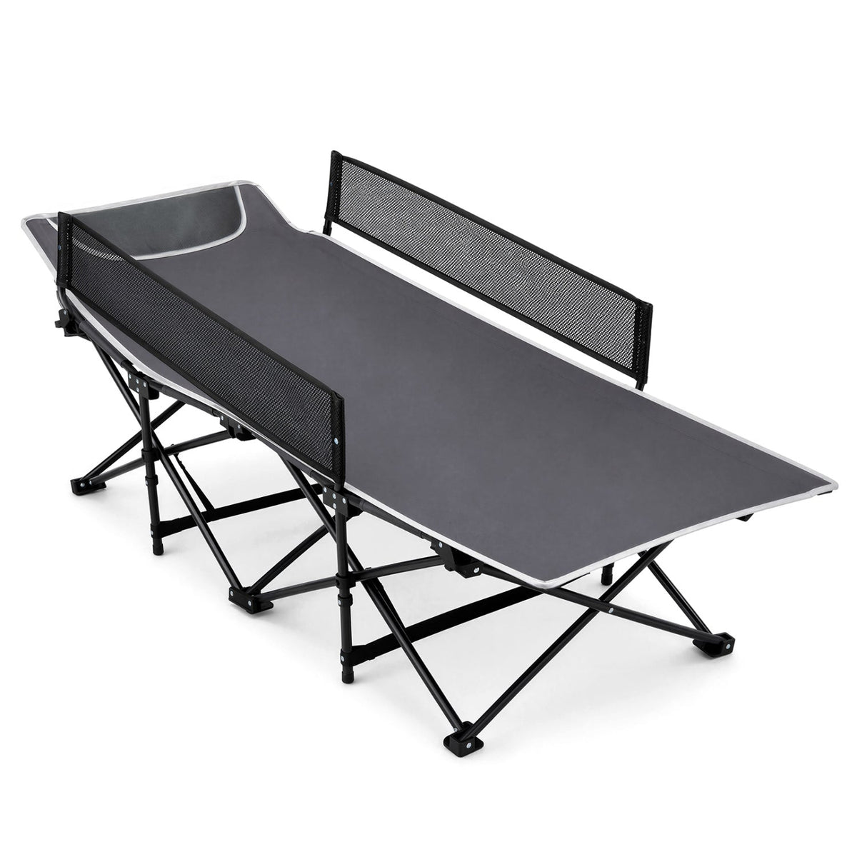 Portable Folding Camping Cot with Guardrail - 330 lbs Capacity 12
