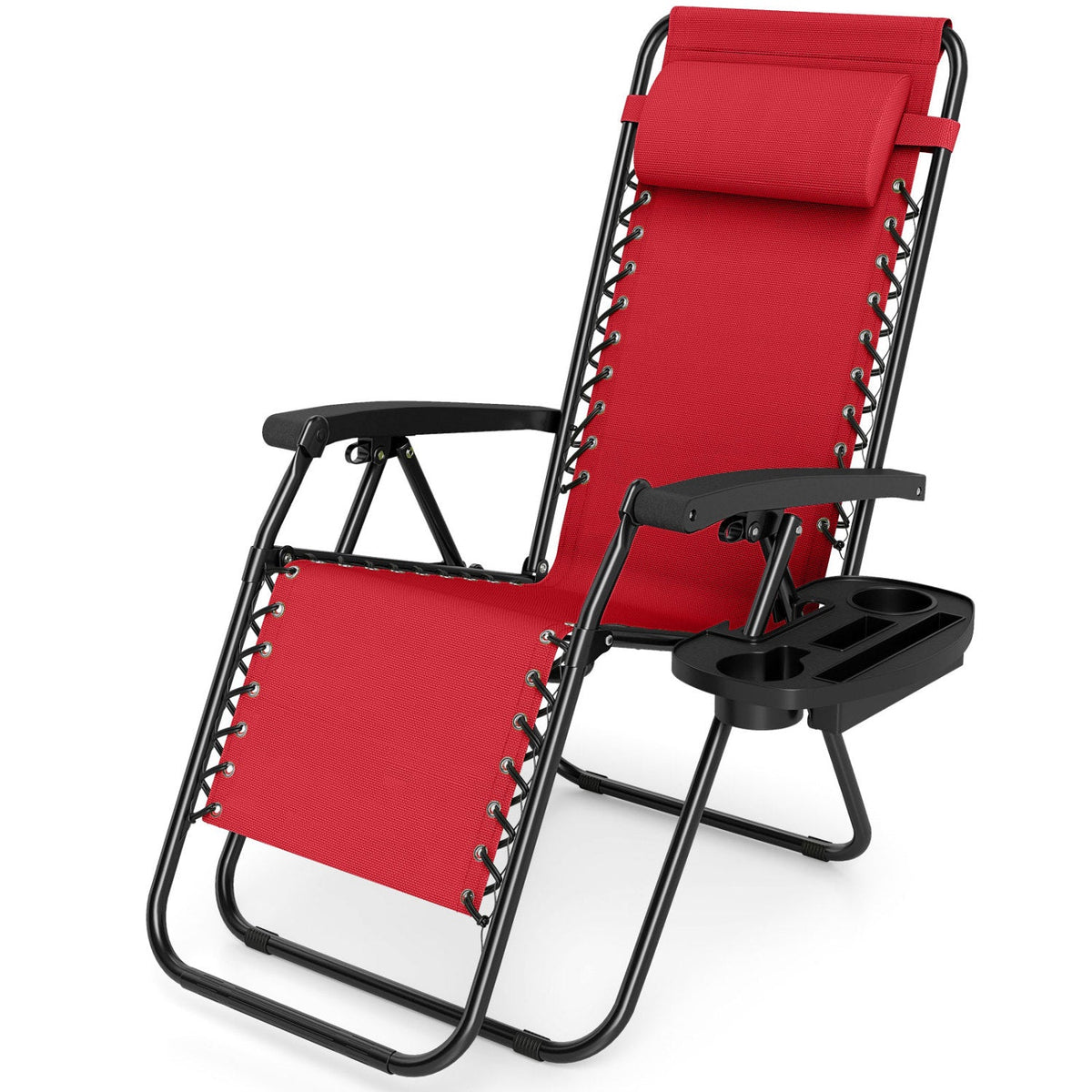 Zero Gravity Lounge Chairs Set of 2 with Cup Holders 19