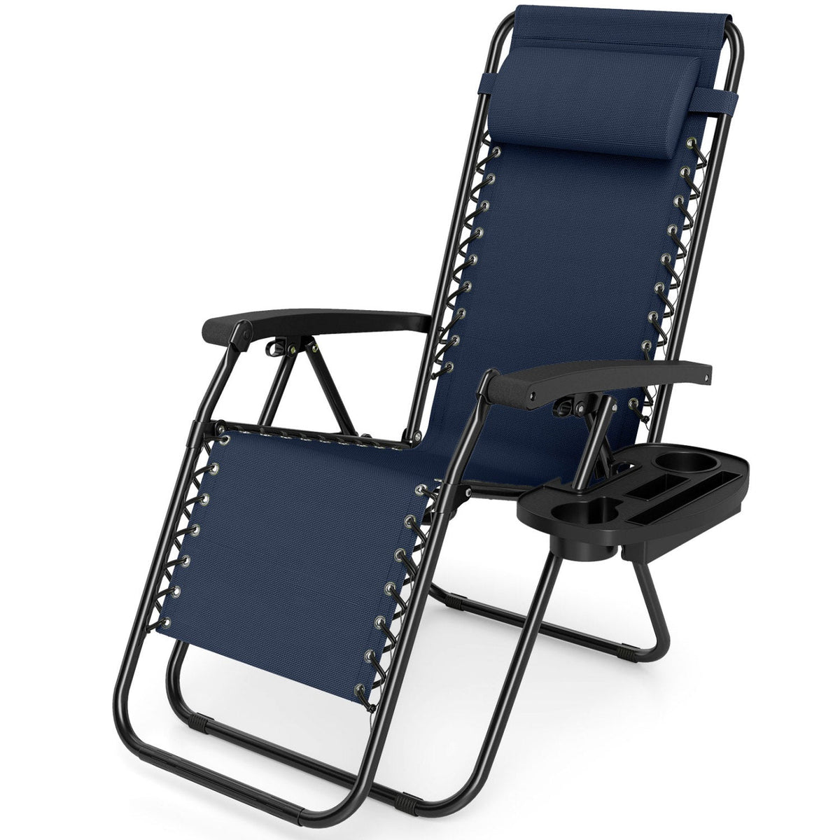 Zero Gravity Lounge Chairs Set of 2 with Cup Holders 12