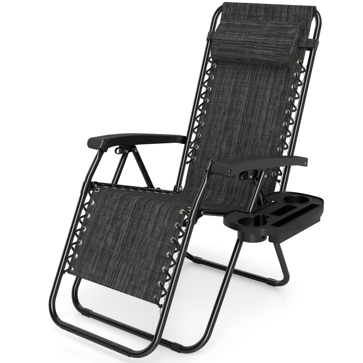 Zero Gravity Lounge Chairs Set of 2 with Cup Holders 4