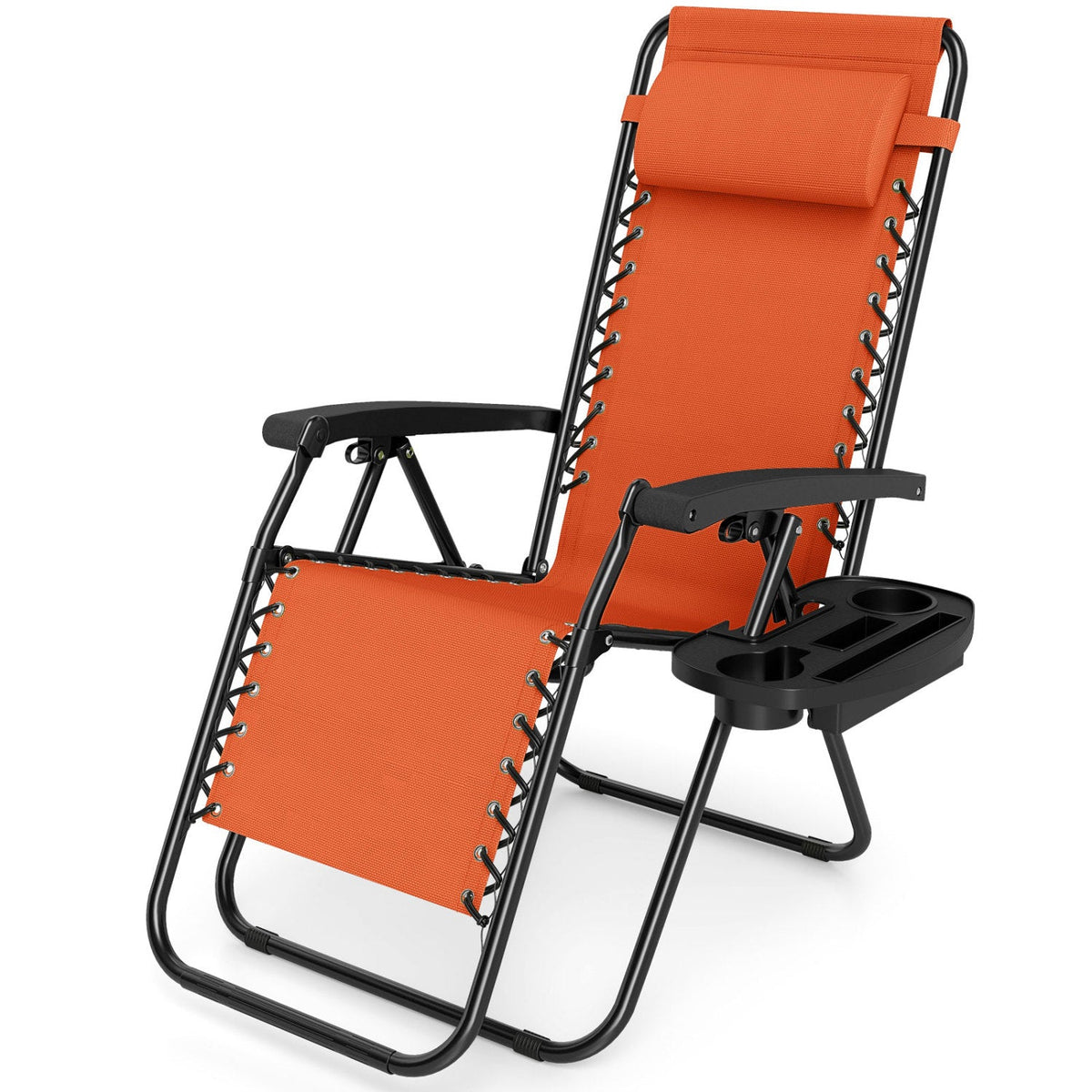 Zero Gravity Lounge Chairs Set of 2 with Cup Holders 28