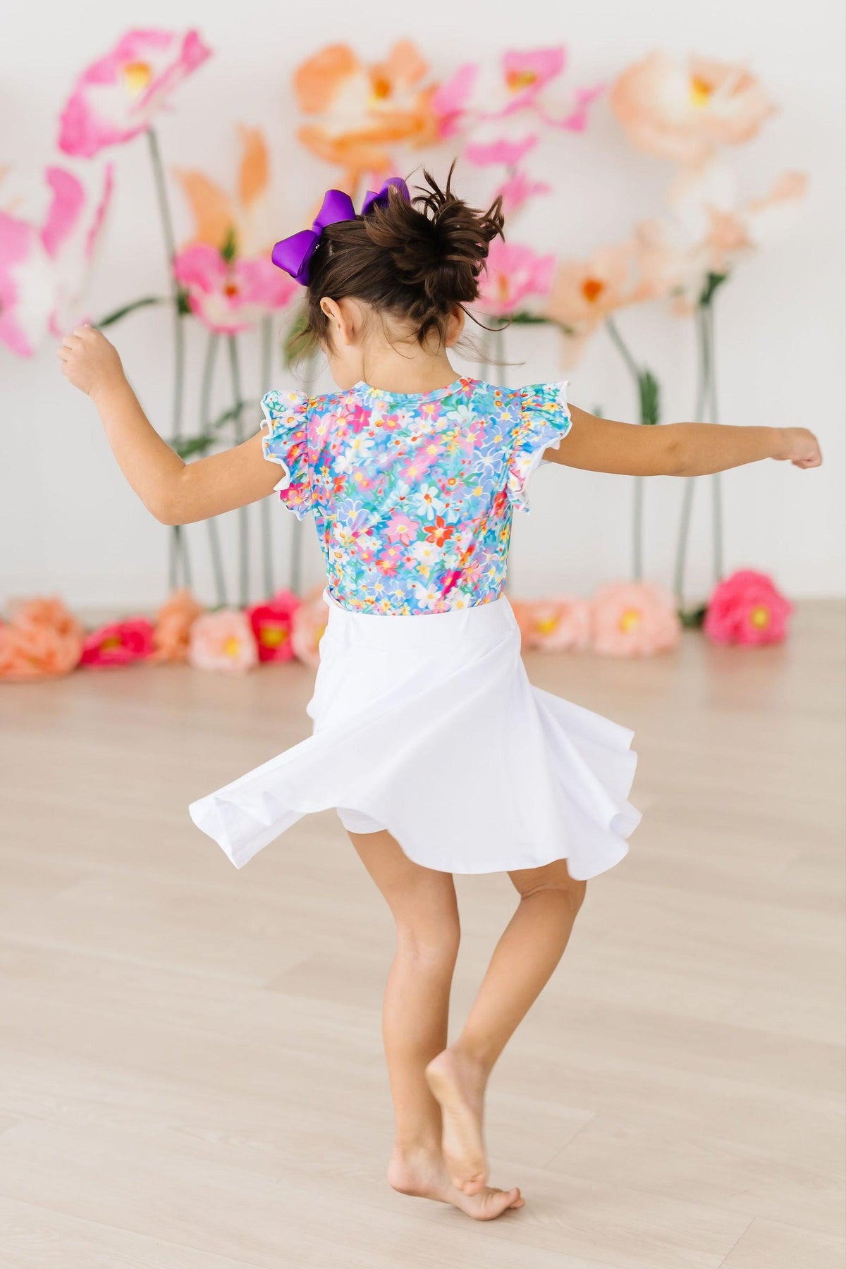 Preppy Floral S/S Ruffle Tee 7