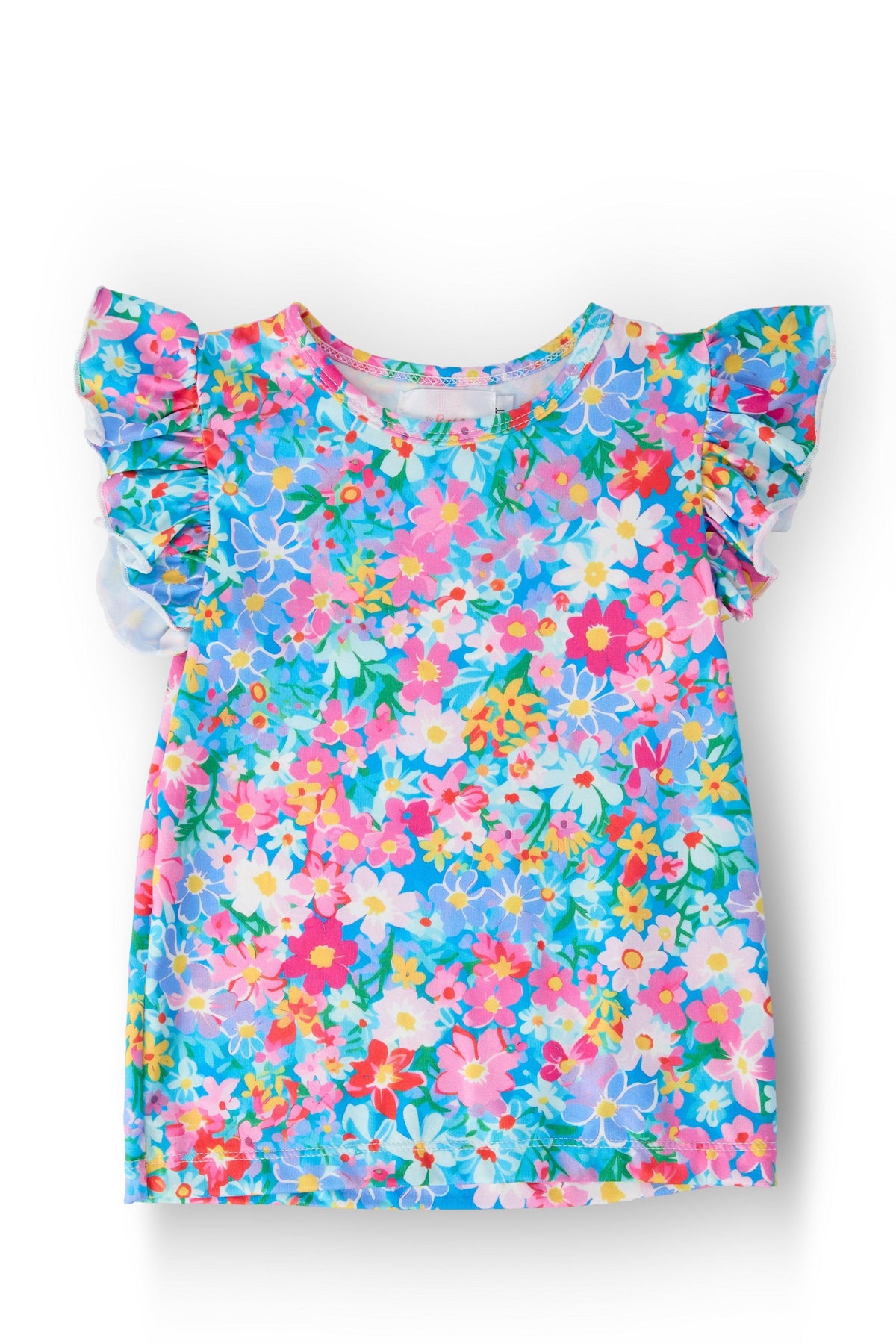 Preppy Floral S/S Ruffle Tee 1