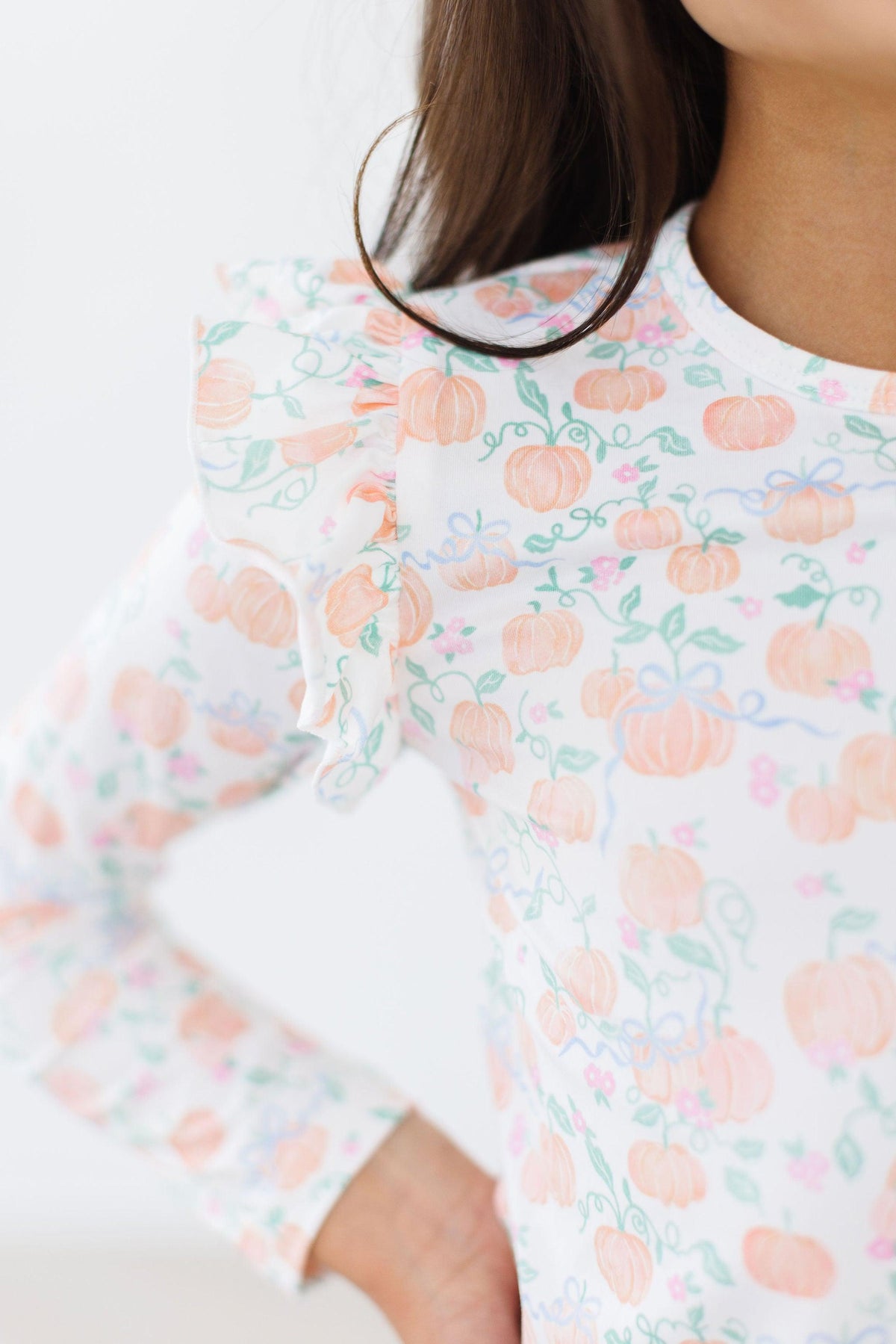 Pretty Pumpkins L/S Ruffle Tee 5