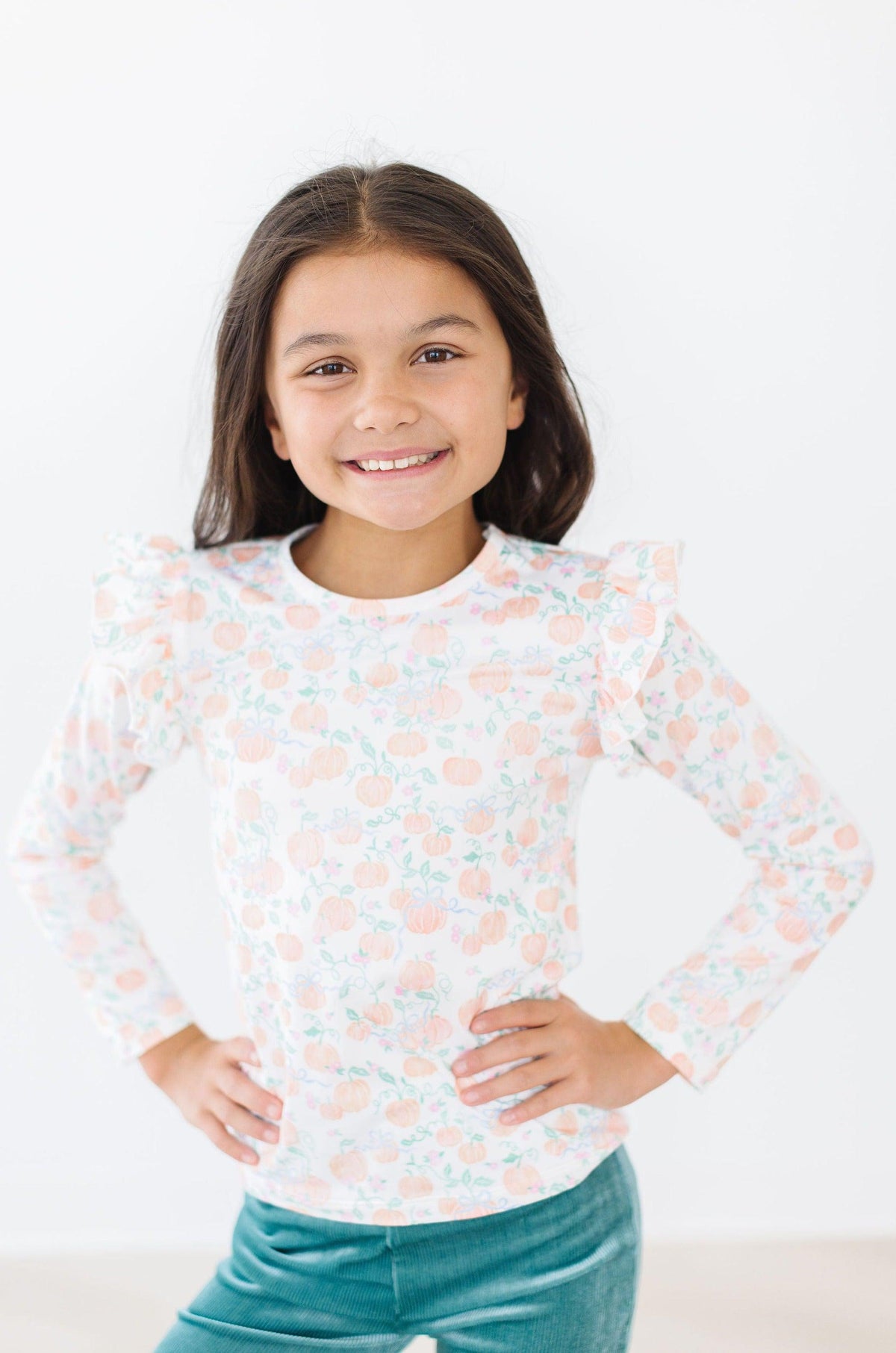 Pretty Pumpkins L/S Ruffle Tee 6